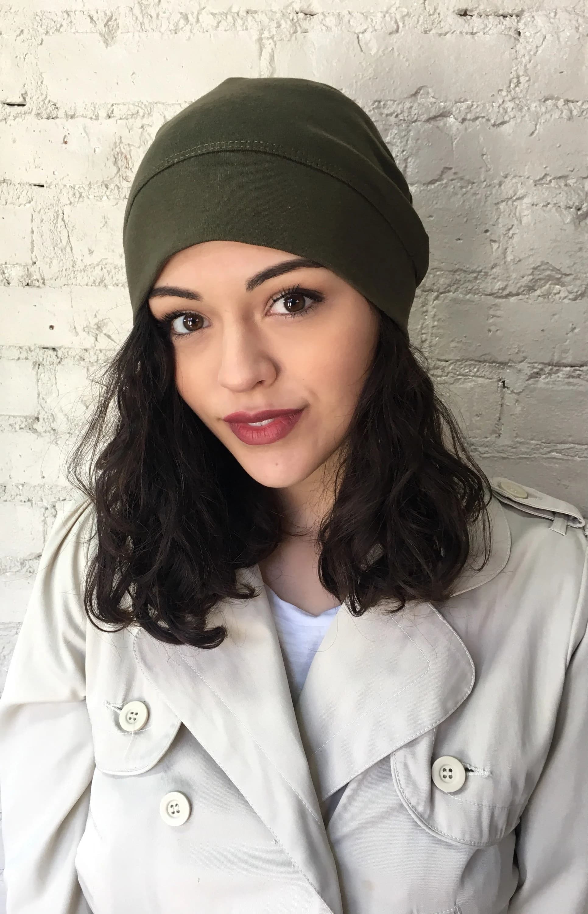 2 Organic Cotton Beanie Hats | Boho Hipster Fashion | Night or Day Cap or Scarf Hat Liner | Head Cover For Men Women Children | USA Made - image 4