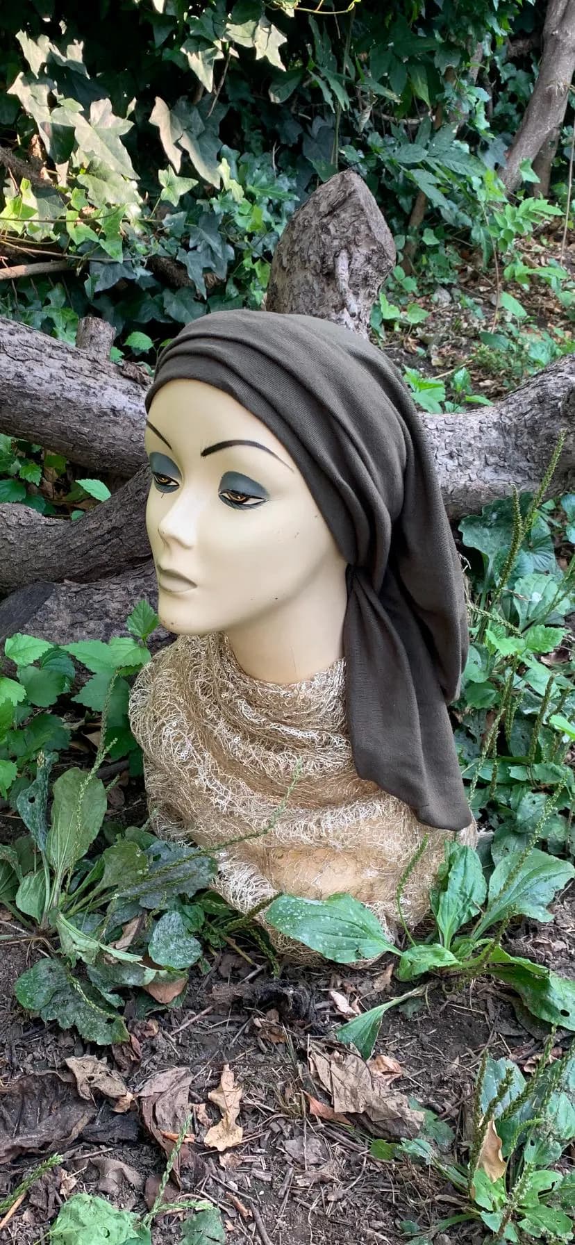 Premium Headscarf For Hair Wrapping | Hair Wrap To Cover Conceal Hair | Cotton Fabric Green Durag Head Covering For Women | Made in USA