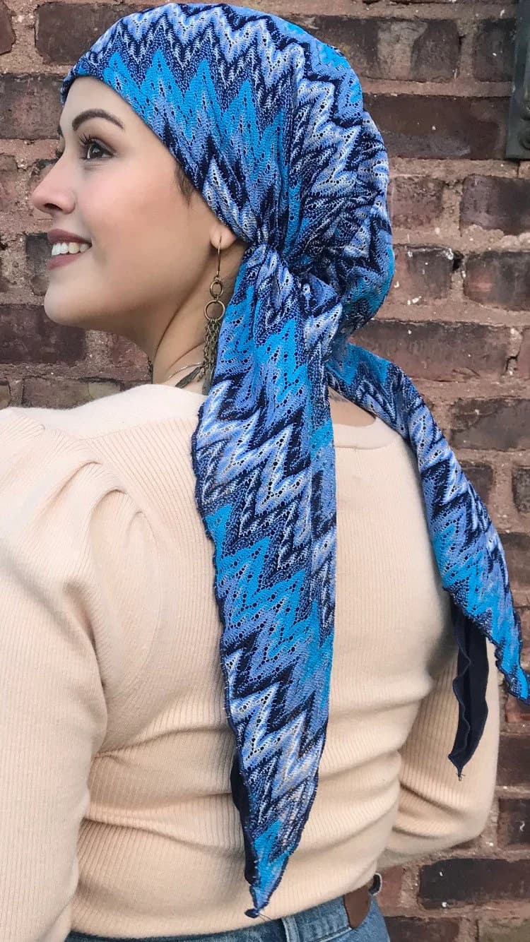Popular Hair Cover | Stylish Head Covering | Colorful Head Scarf | Fashion Pre Tied Wrap Tichel Hijab | For Long or Short Hair | Made in USA - image 3