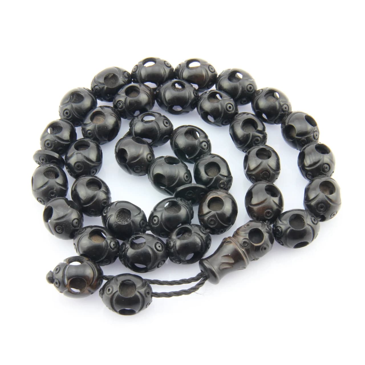 Black Meerschaum stone 33pcs Islamic Prayer Beads  Misbaha Tesbih  from Turkey 157902