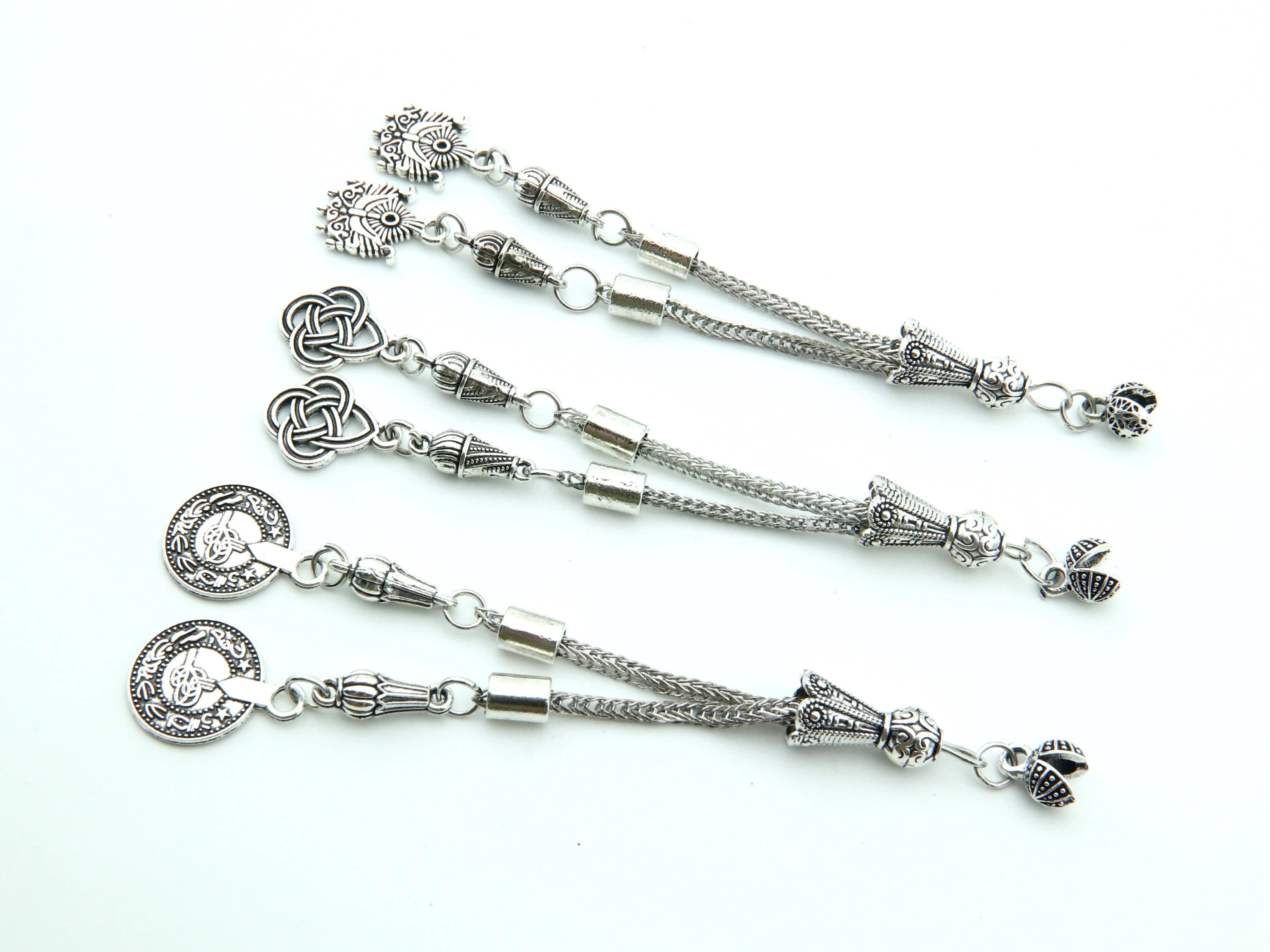 Metal tassel 3 pcs set for make Tasbih, Islamic Prayer Beads  Misbaha 821100