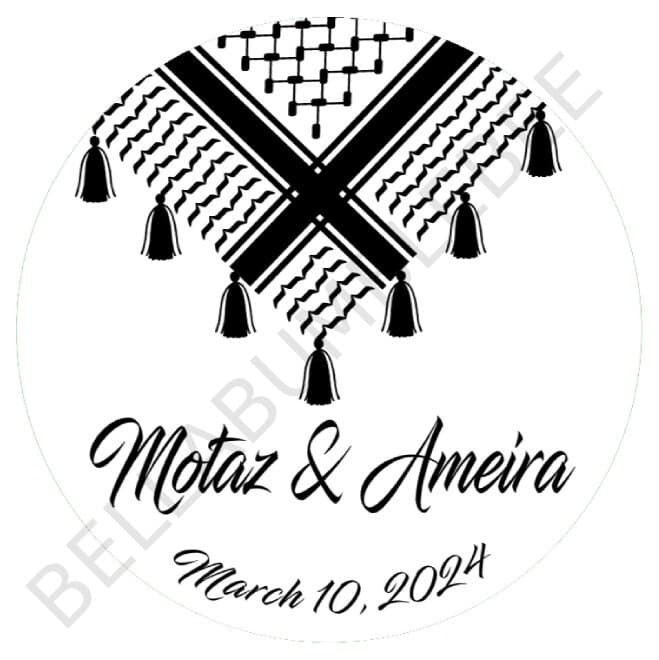 Palestine Keffiyeh Favor Gift Tag - Personalized Palestinian Theme Favors - Custom Tag ONLY - image 3