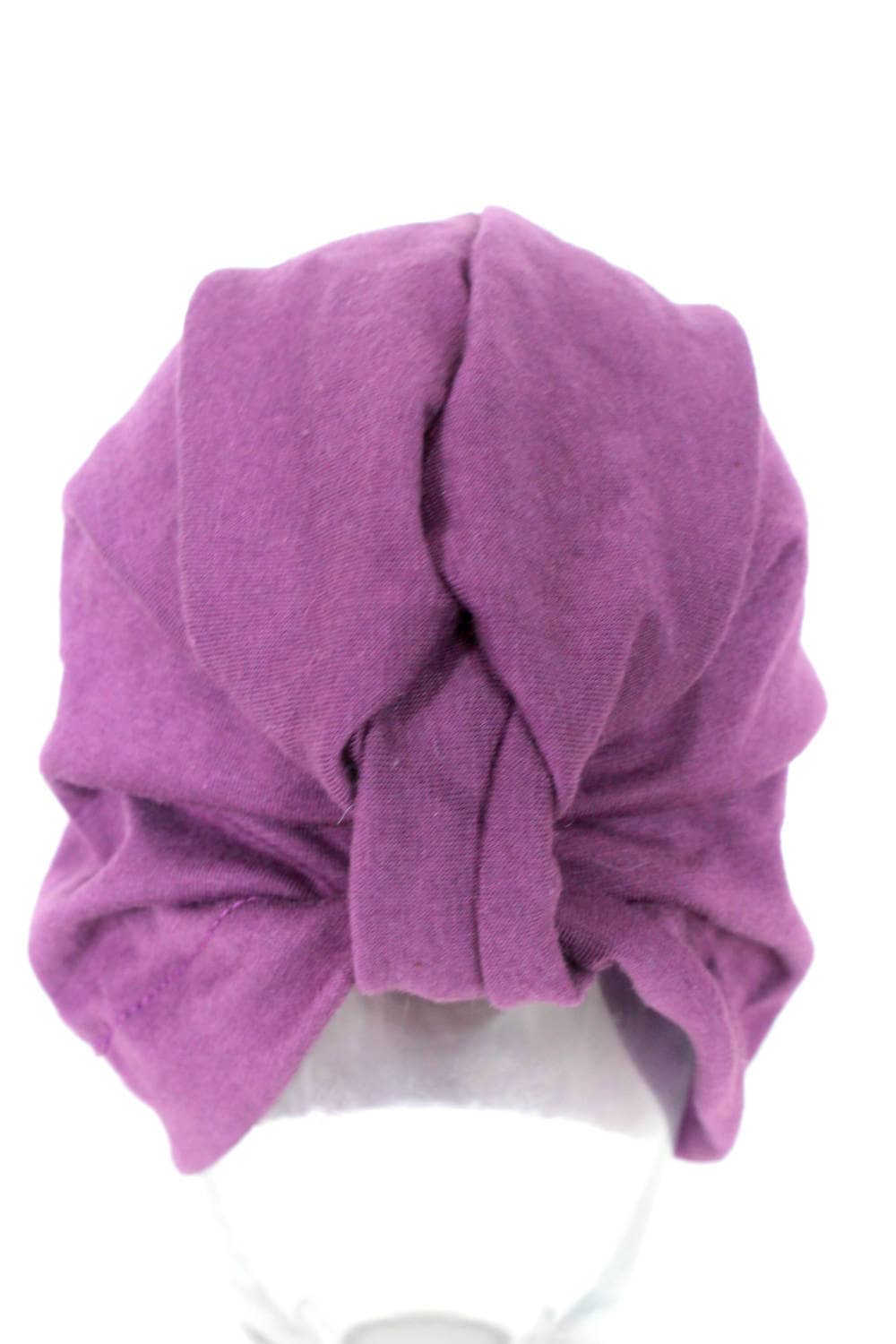 Purple Baby Turban: Soft Cotton Blend Front Twist Hat
