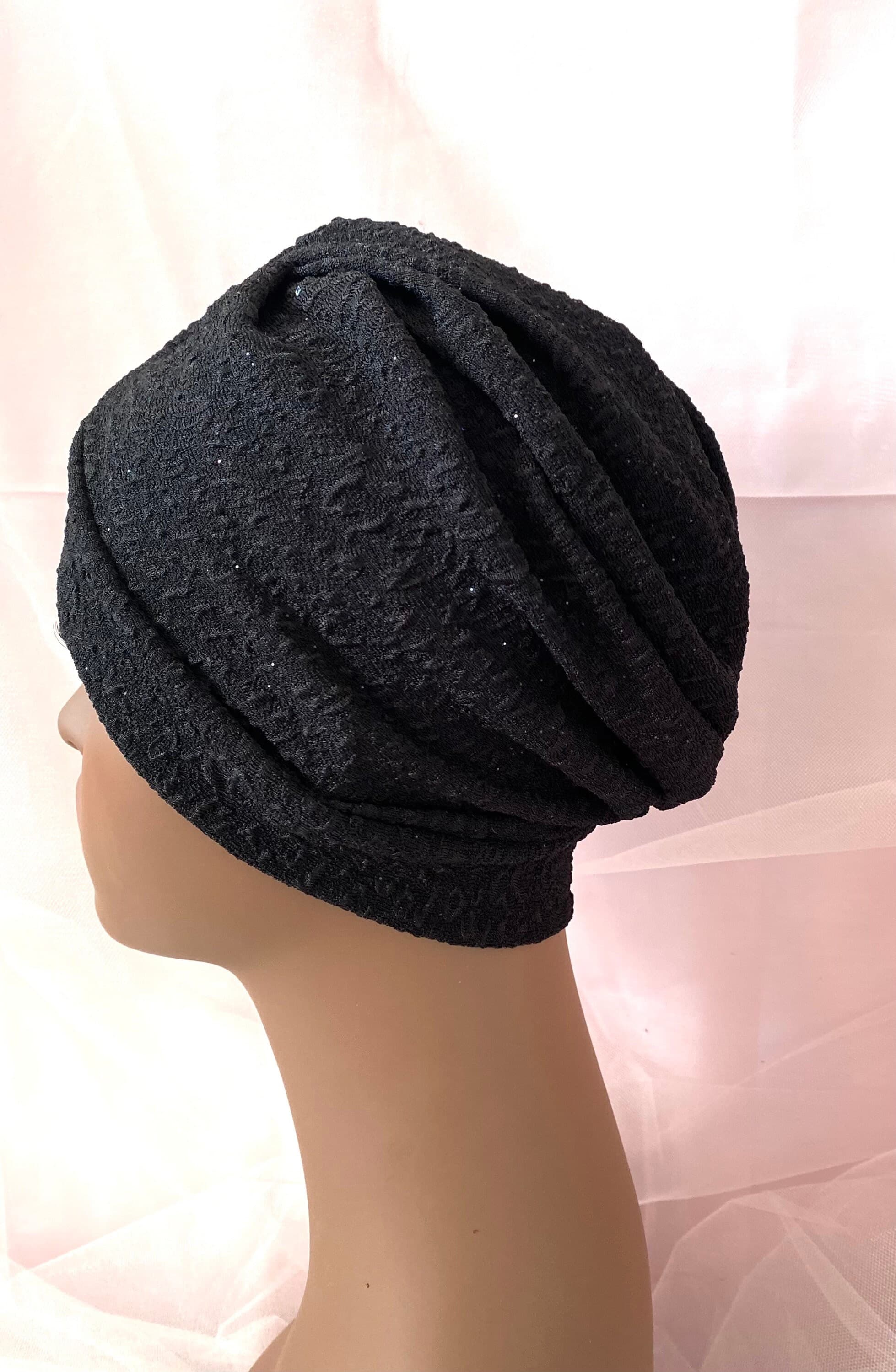 Black Turban Headwrap: Stylish Chemo Alopecia Hat - image 2
