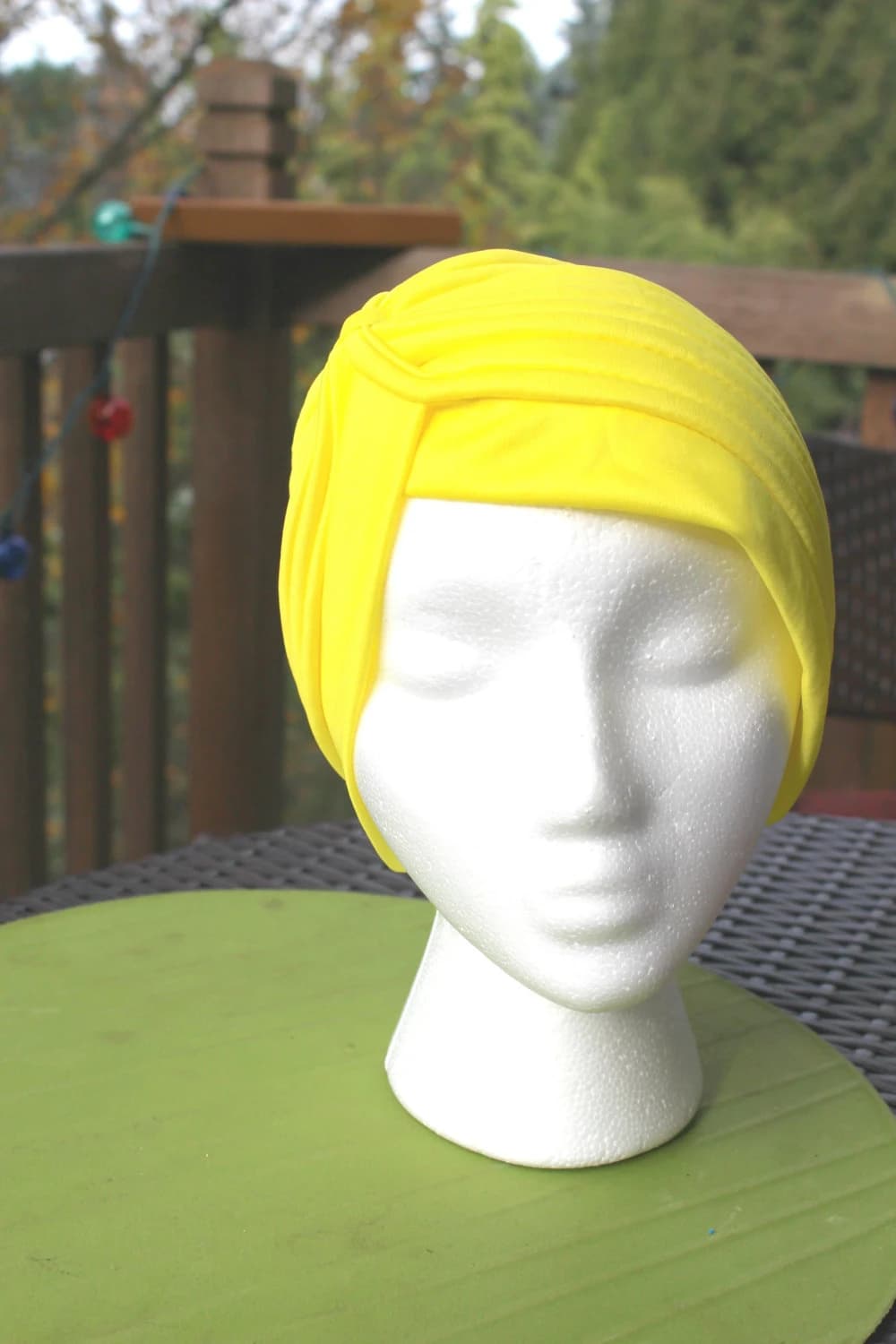 Yellow Fashion Turban: Full Head Wrap, Celebrity Inspired - image 4