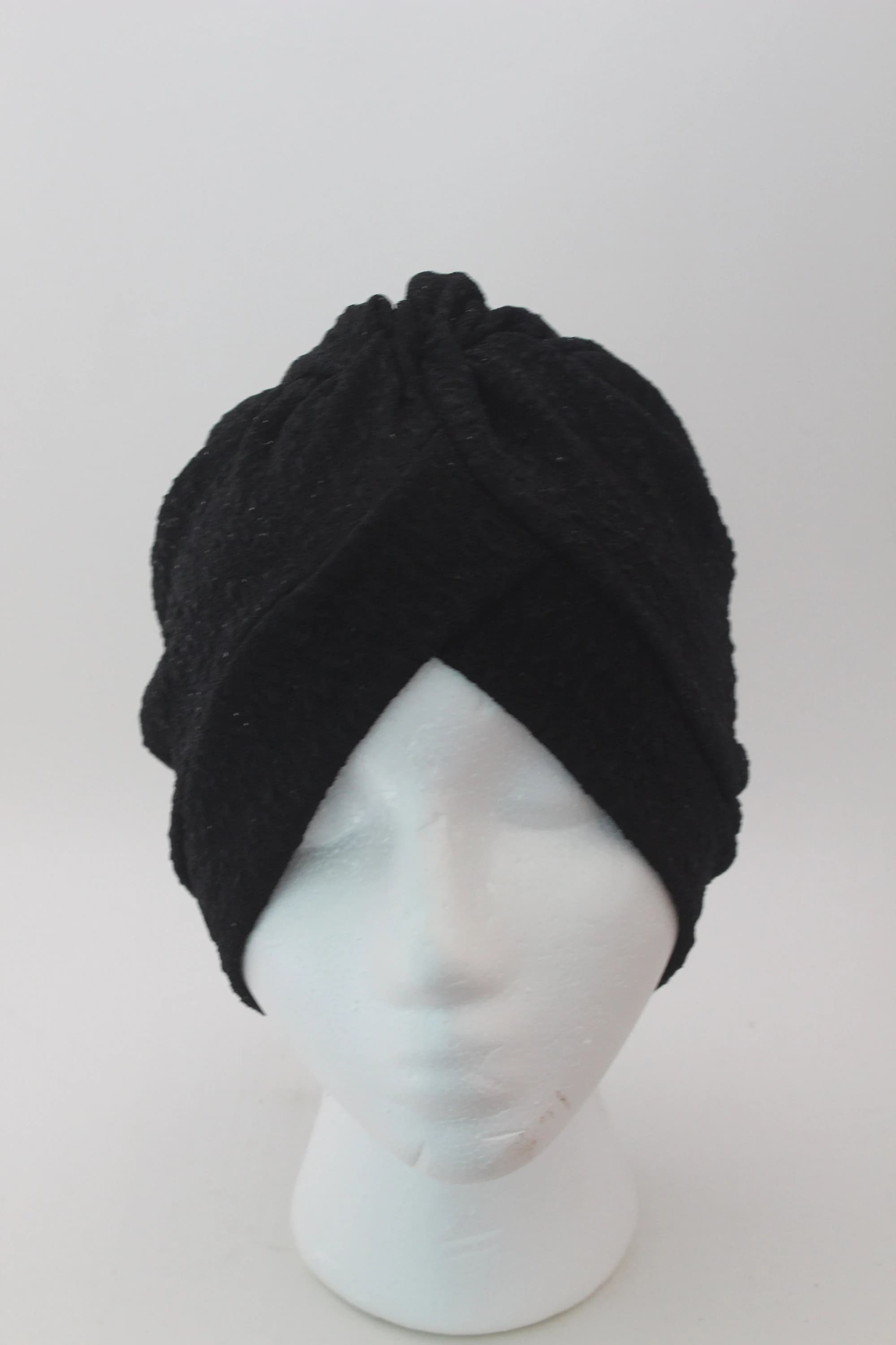 Black Turban Headwrap: Stylish Chemo Alopecia Hat - image 4