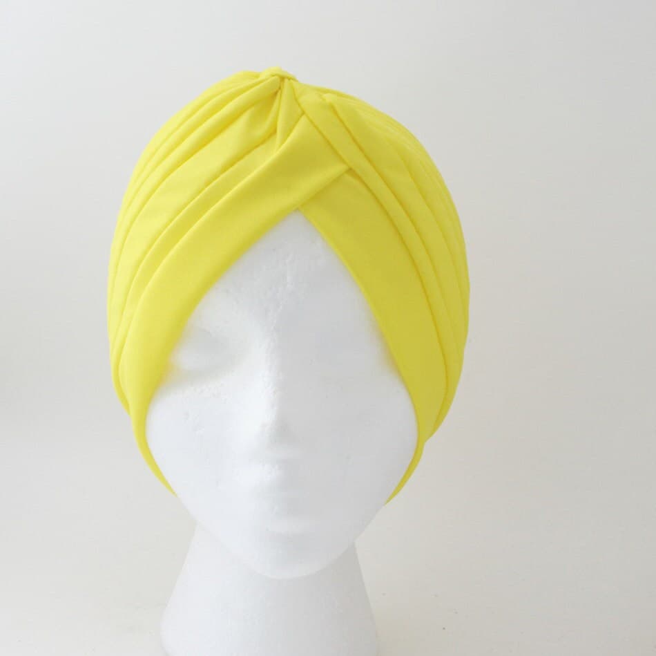 Yellow Fashion Turban: Full Head Wrap, Celebrity Inspired - image 2