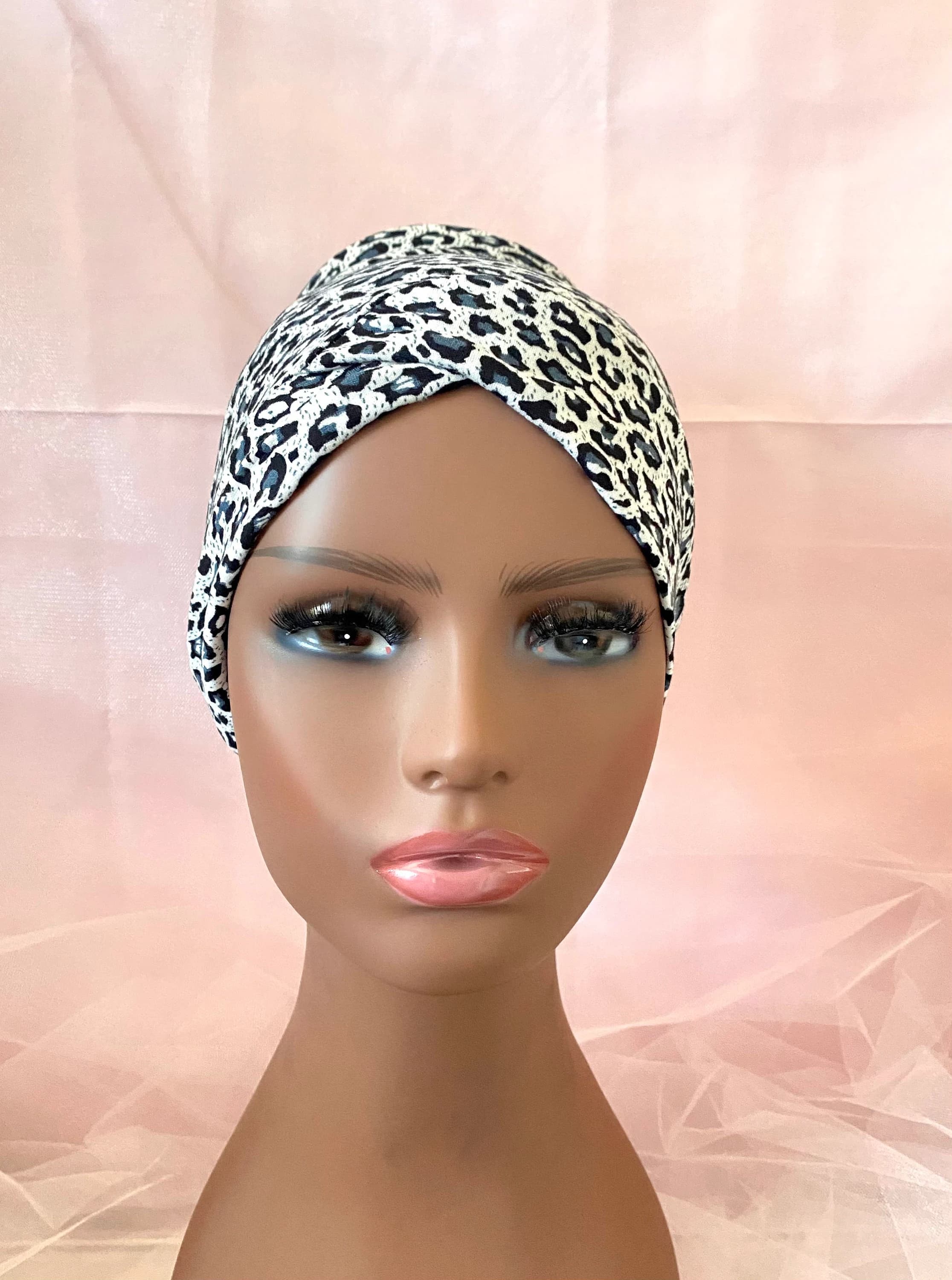 Cotton Animal Print Turban: Fashion Headband, Chemo Hat - image 2