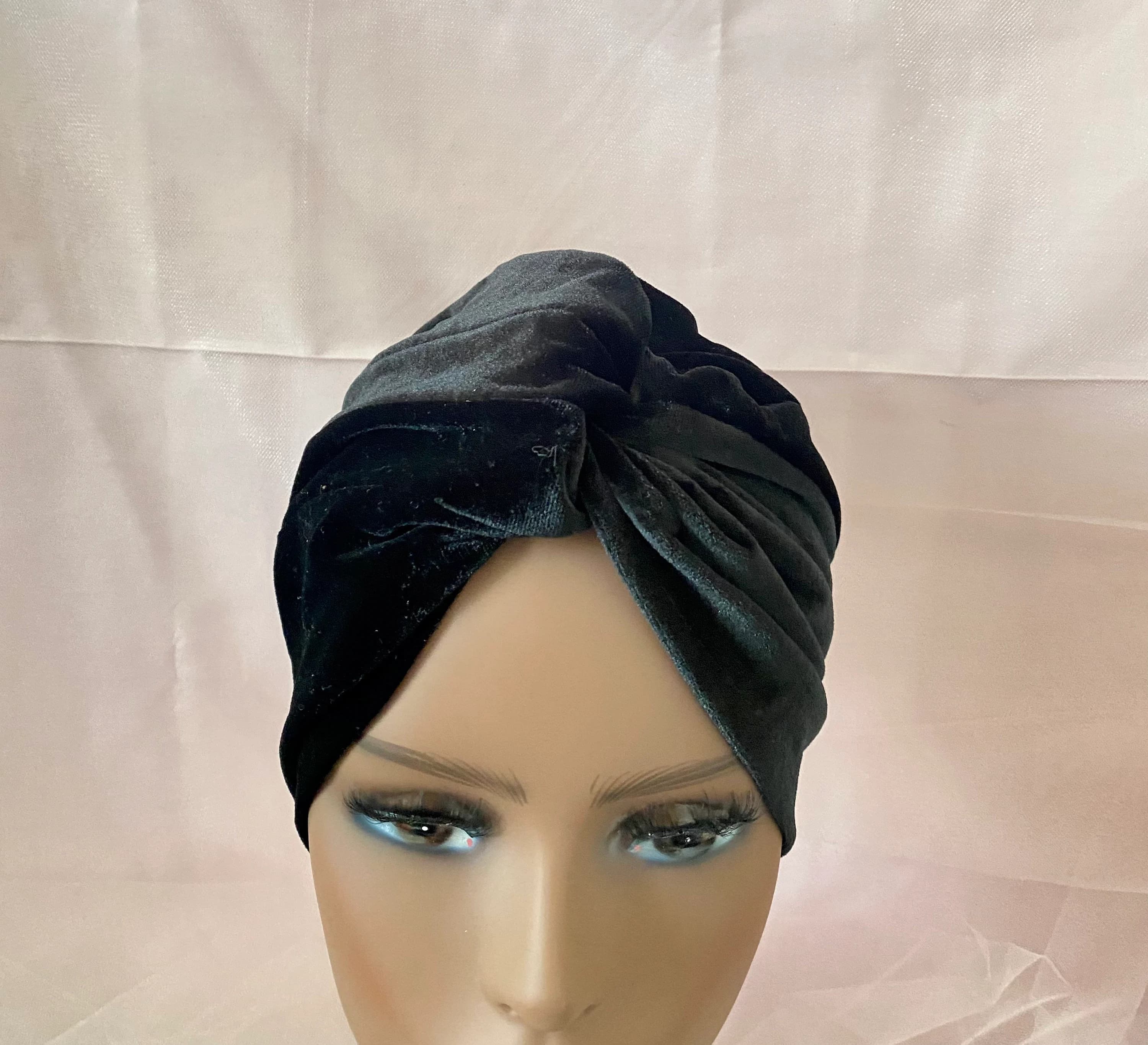 Black Velvet Turban Cap: Stylish Twisted Headwrap - image 5