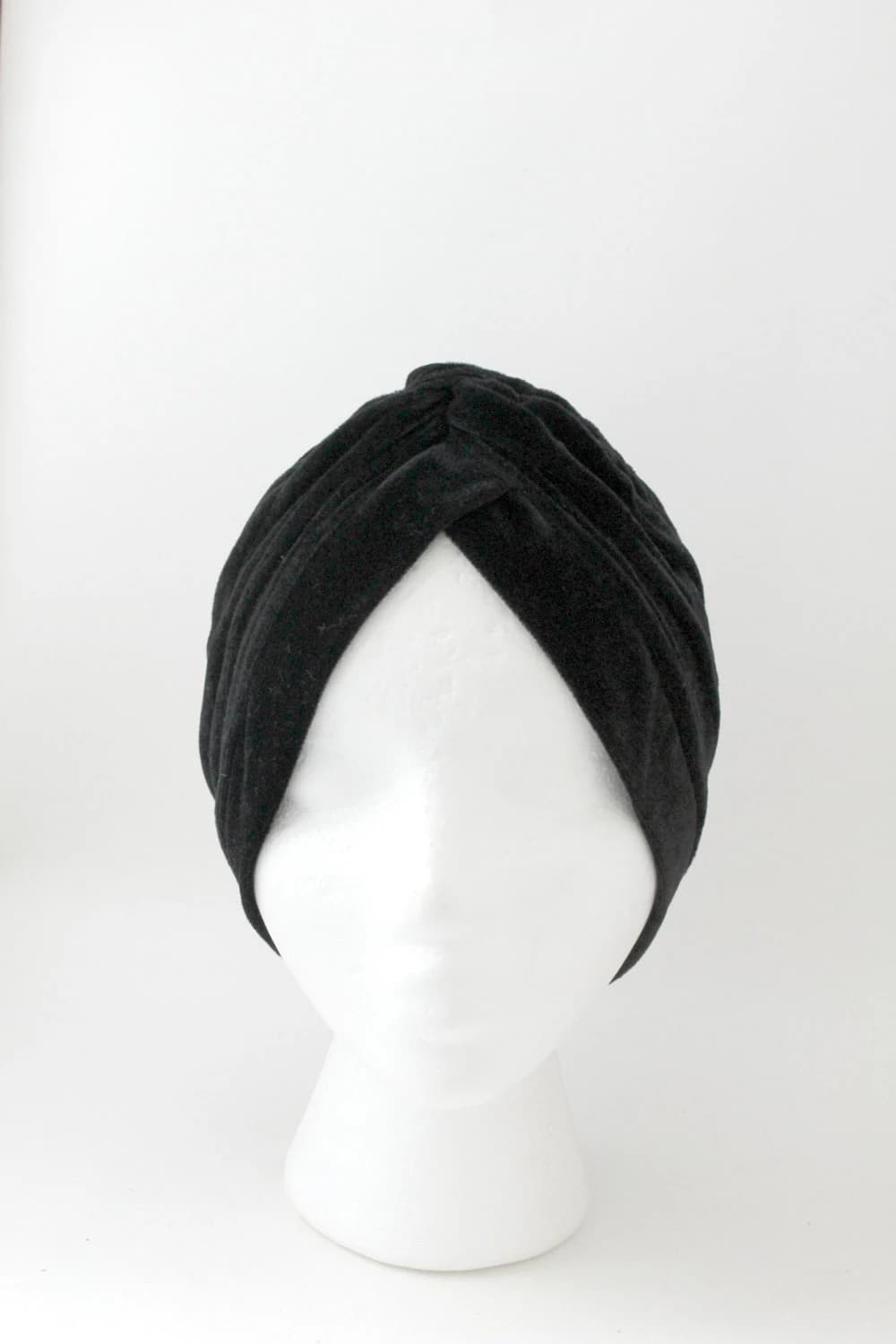 Black Sparkly Stretch Turban: Full Head Hijab Headwrap - image 5