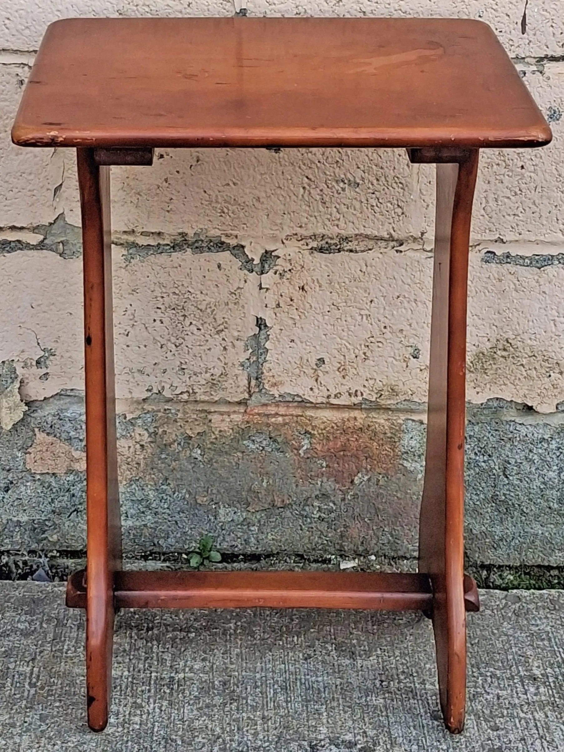 Antique Vintage Old Reclaimed Salvaged SOLID Carved Maple Wood Wooden Neo-Classical Side End Hall Accent Foyer Sofa Lamp Table Stand - image 3