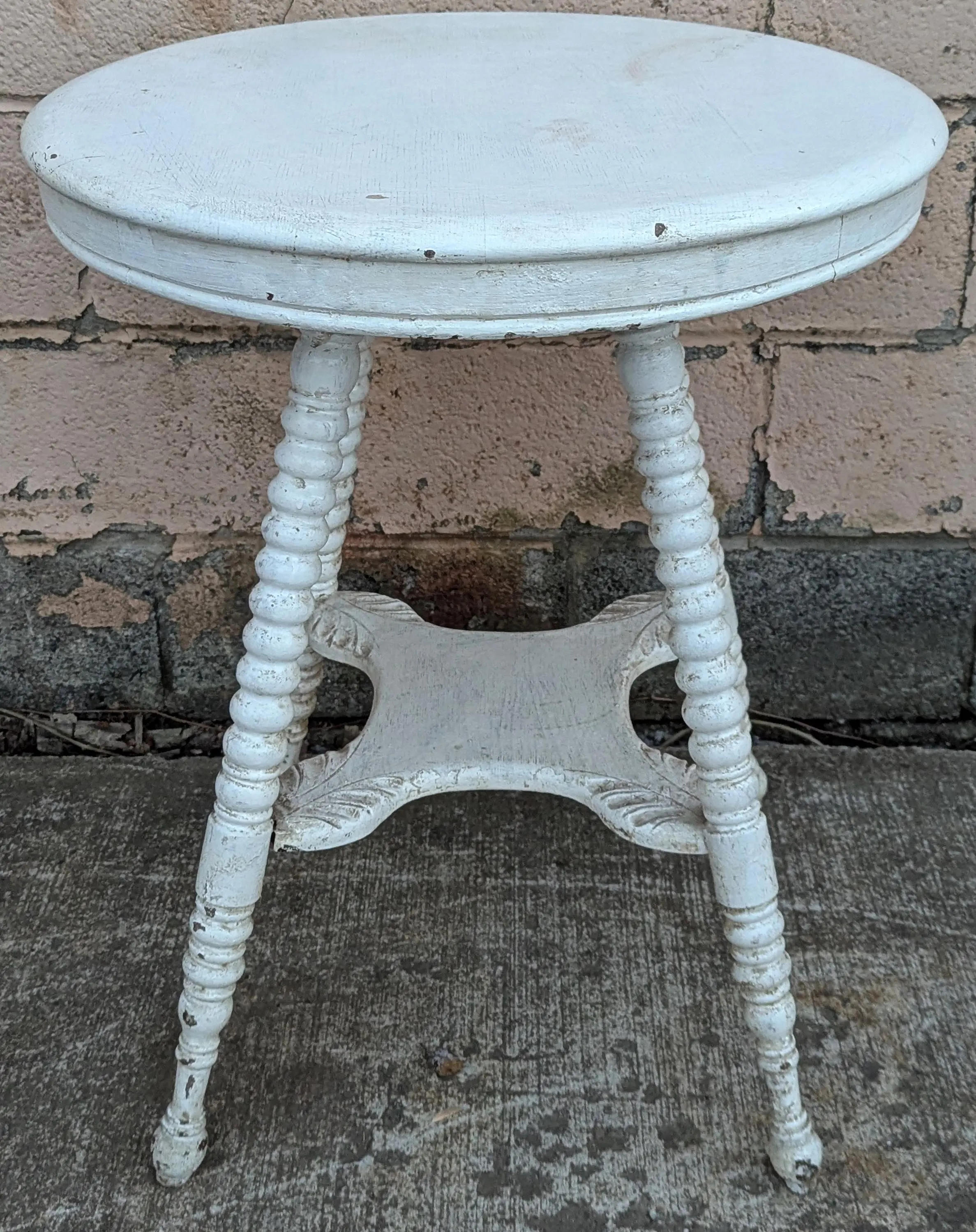 Antique Vintage Old Reclaimed Salvaged Victorian Oak Hardwood Wood Wooden End Accent Side Hall Stand Plant Table - image 3