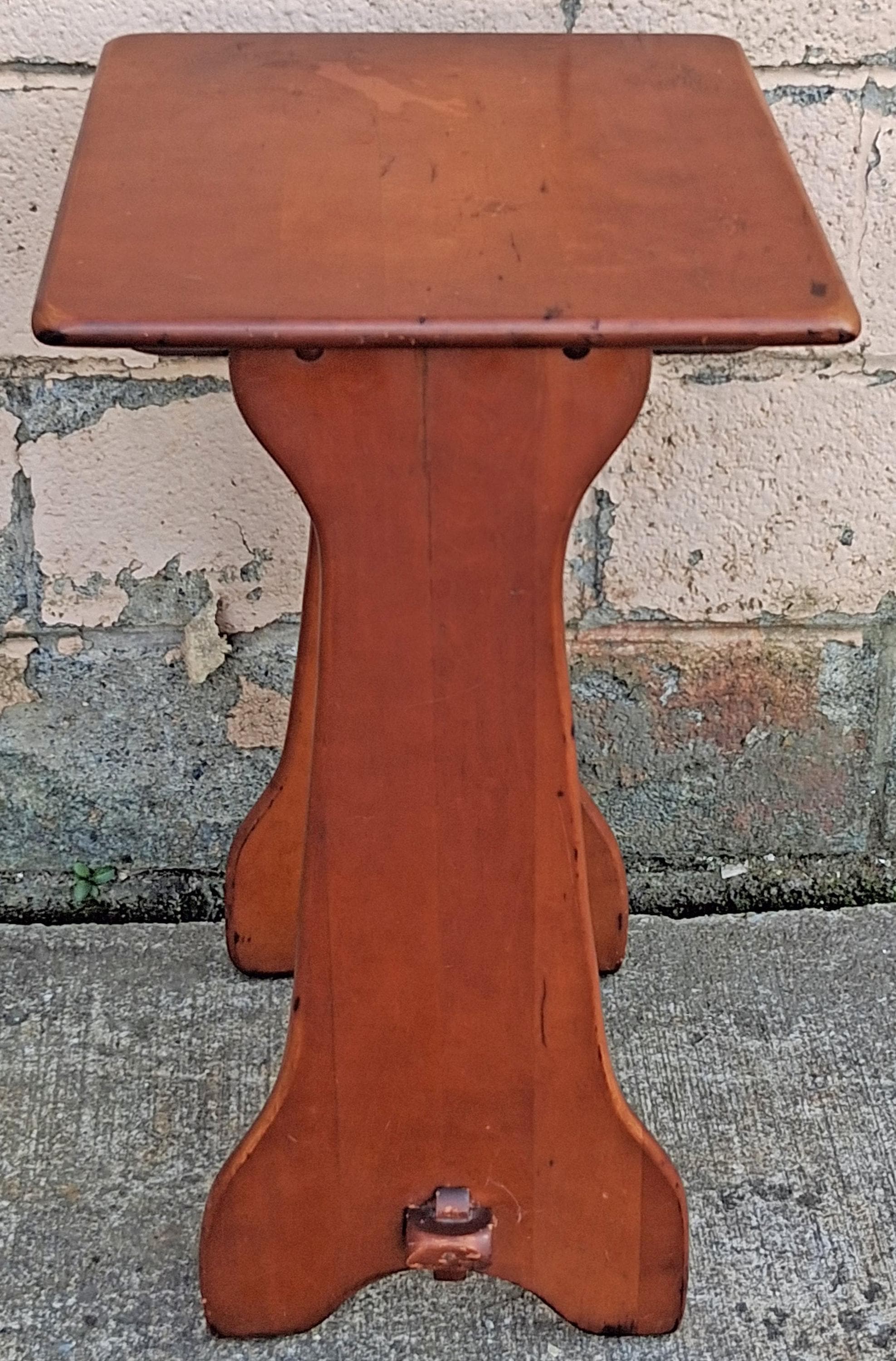 Antique Vintage Old Reclaimed Salvaged SOLID Carved Maple Wood Wooden Neo-Classical Side End Hall Accent Foyer Sofa Lamp Table Stand - image 5