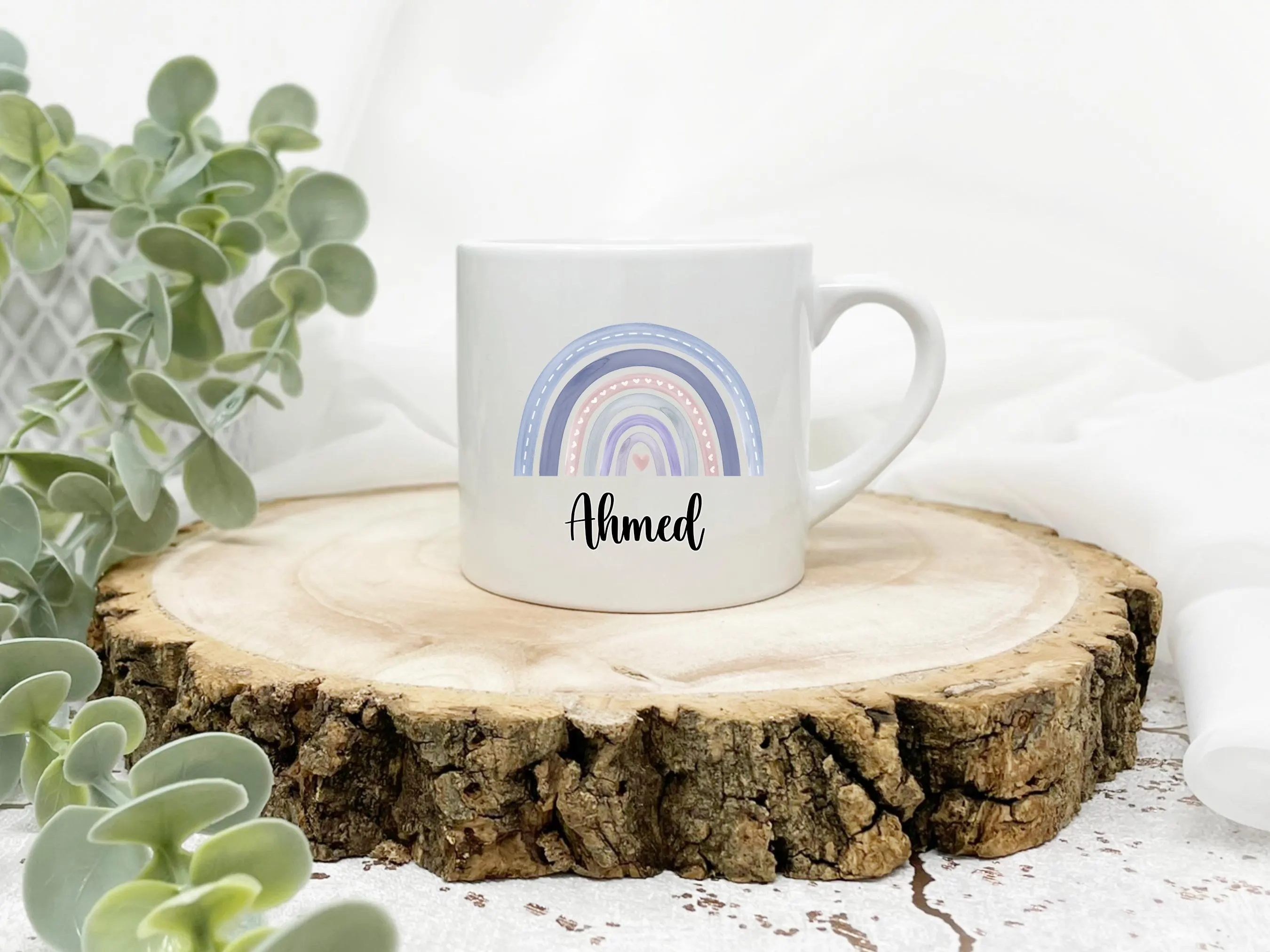Child's 6oz Mug | children's mug | kids mug | Rainbow | Kids Gift | Children Mug | Ceramic | Polymer | Personalised - image 3