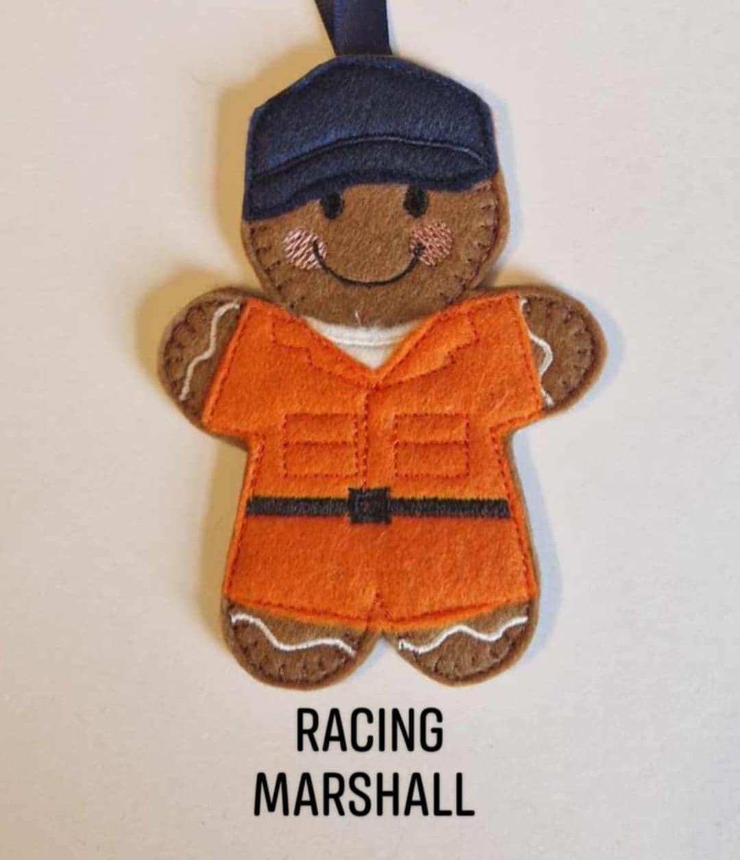 Racing Marshall Gingerbread Hanging Decoration. Can also be a Keyring/Bag Charm or Fridge Magnet. Christmas tree Decoration. - image 3