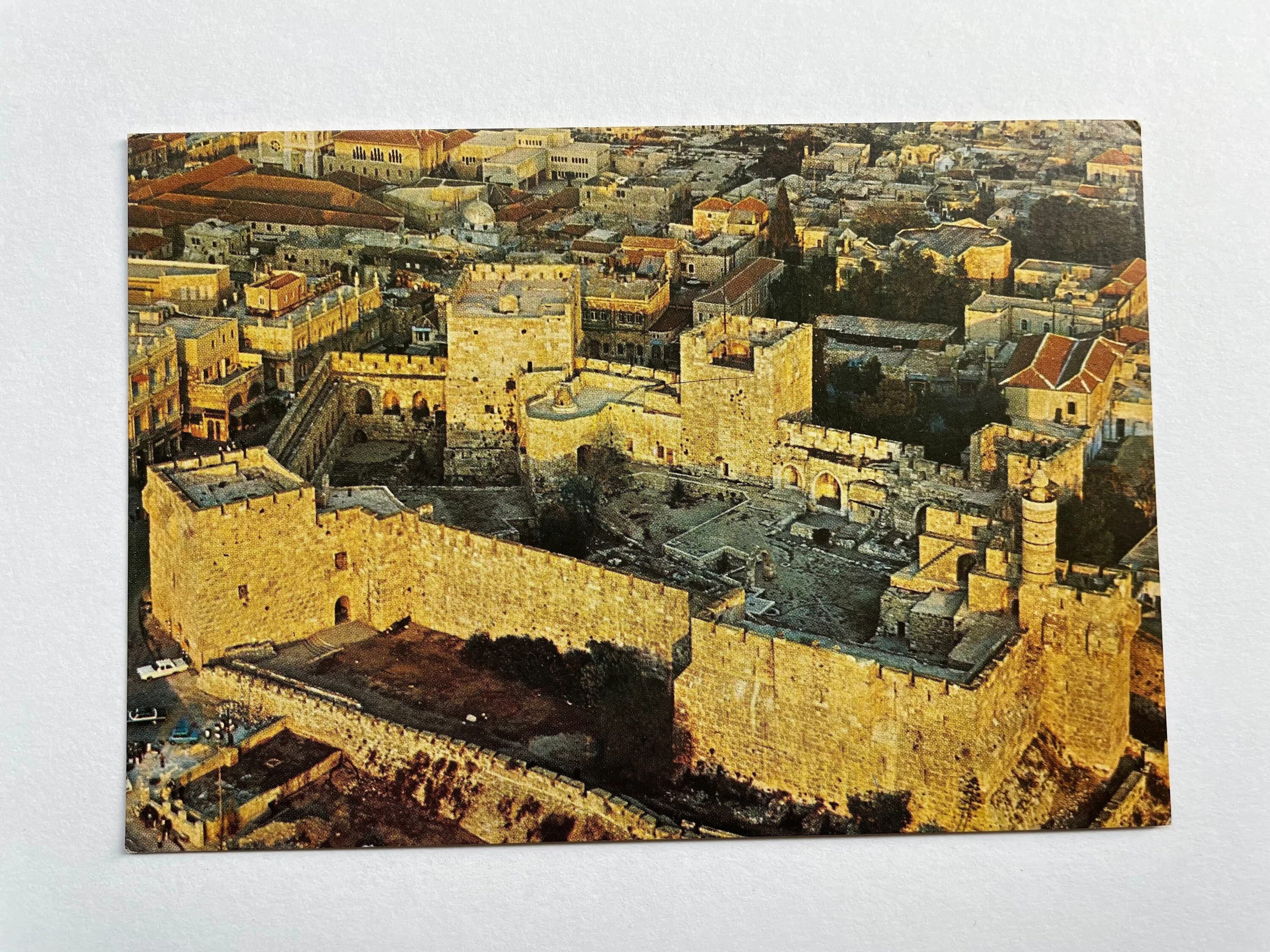 Aerial View of Jerusalem, The Citadel and the Jaffa Gate, Vintage Postcard