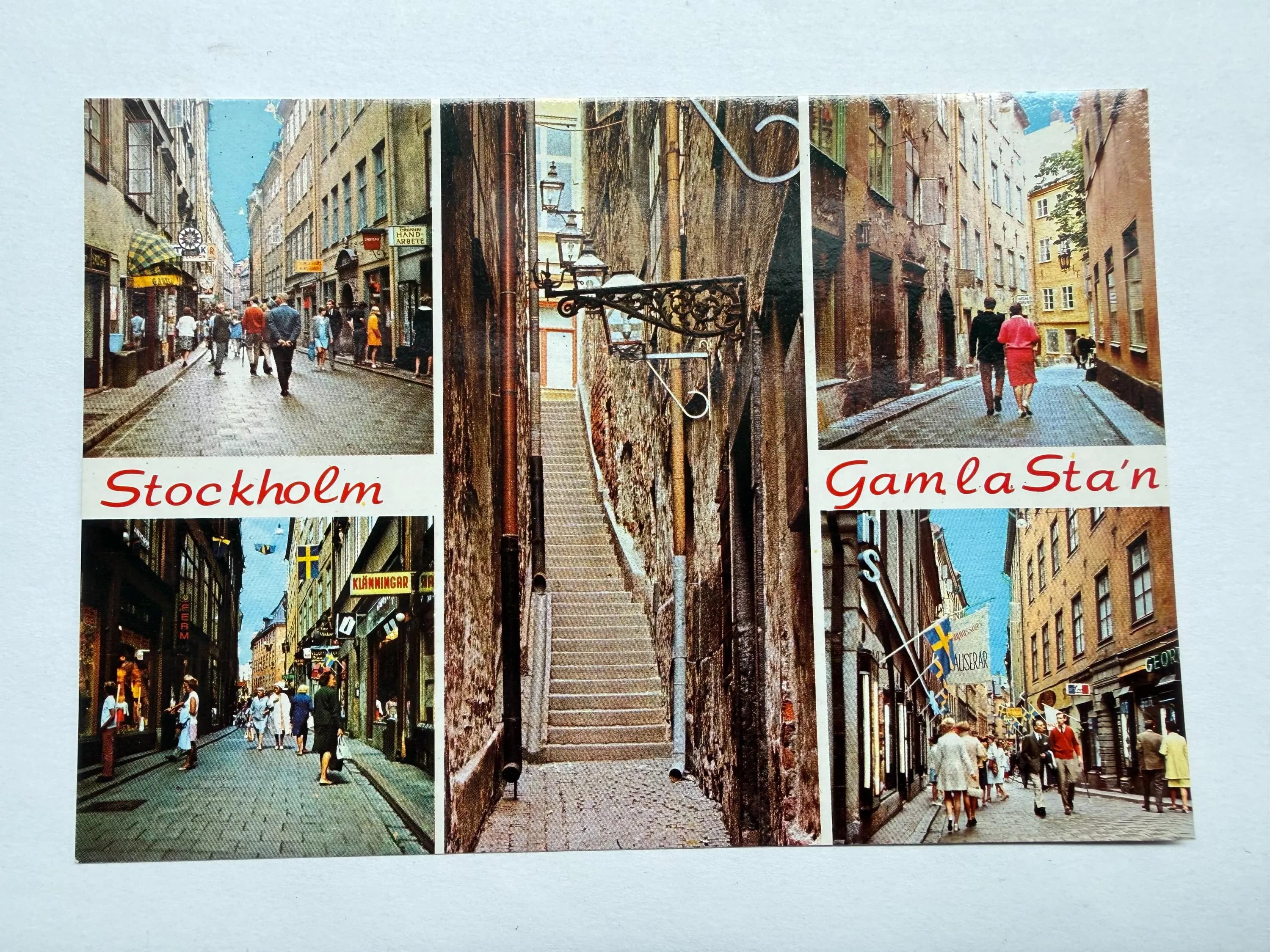 Stockholm's Old Town (Gamla Stan) in Sweden, Vintage Postcard