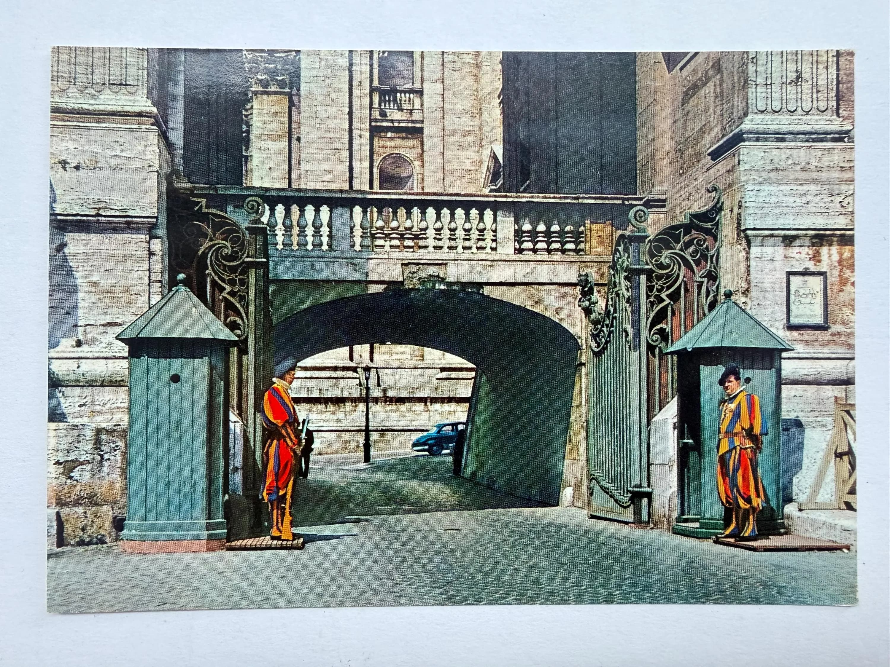 Entry Arch of Bells and Swiss Guard, Vatican City, Rome, Italy, Vintage Postcards