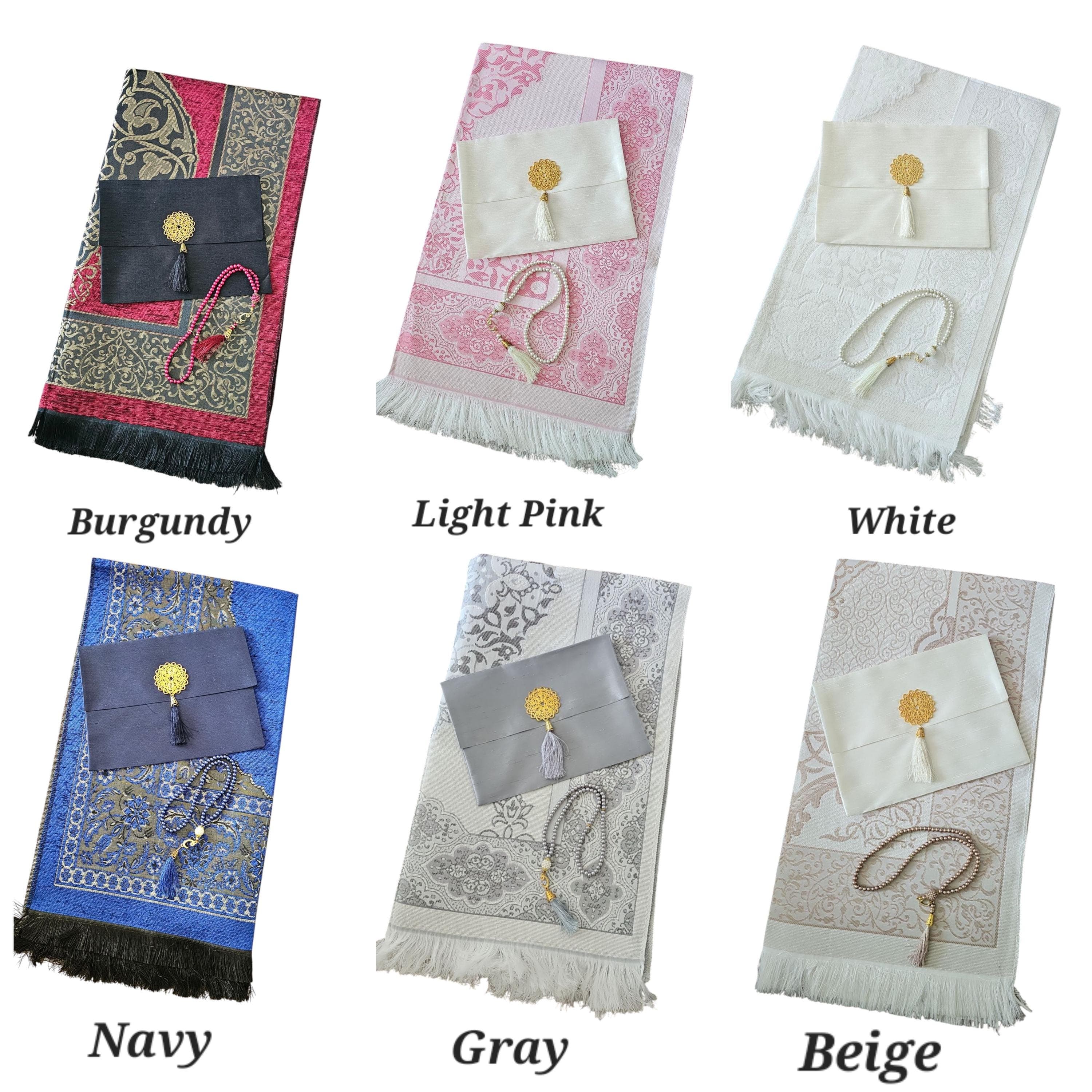 Personalized Prayer Mat Set: Islamic Gift with Tasbih & Pouch - image 3