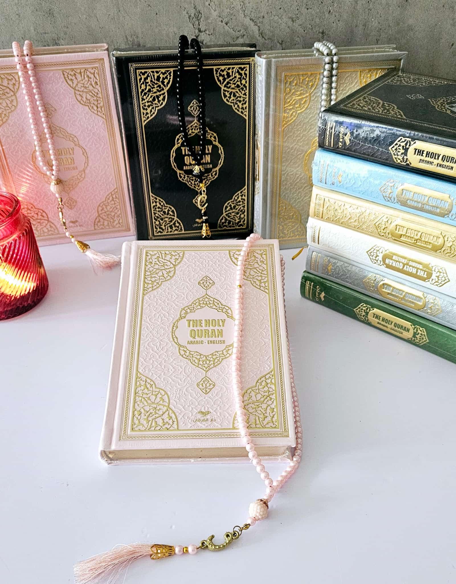 English Arabic Quran Book with Tasbeh Islamic Religious Gift