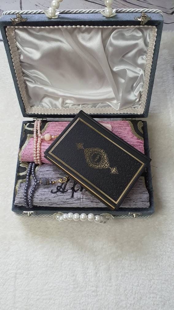 Personalized Islamic Gift Set: Quran, Prayer Mat, Pearl Tasbih - image 3