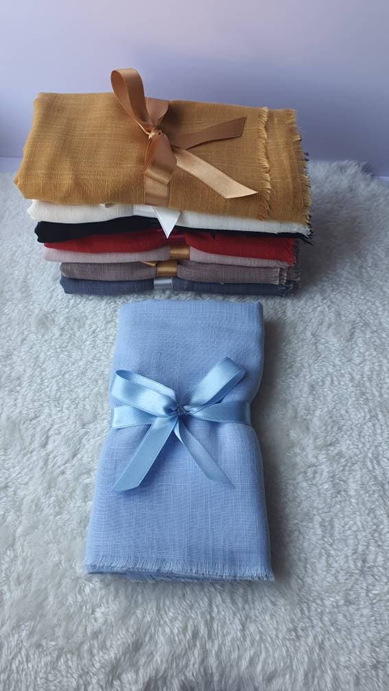 Cotton Viscose Hijab: Soft Maxi Shawl with Fringes - image 5