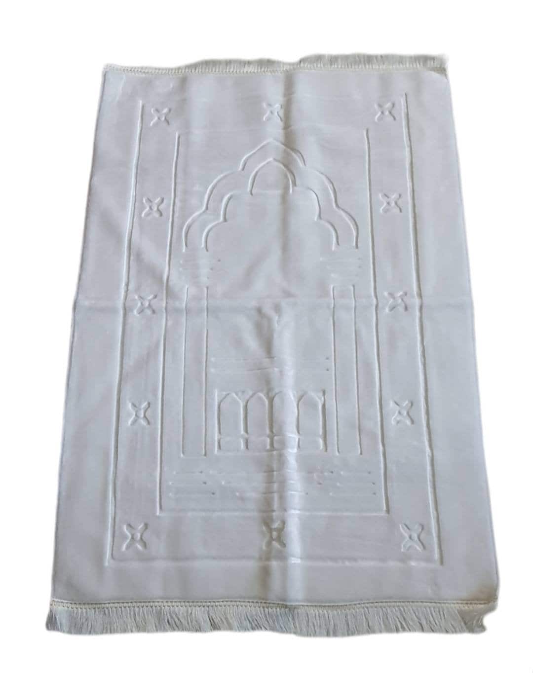 White Prayer Rug Gift Set: Soft Musala, Pearl Tasbeeh & Quran - image 5