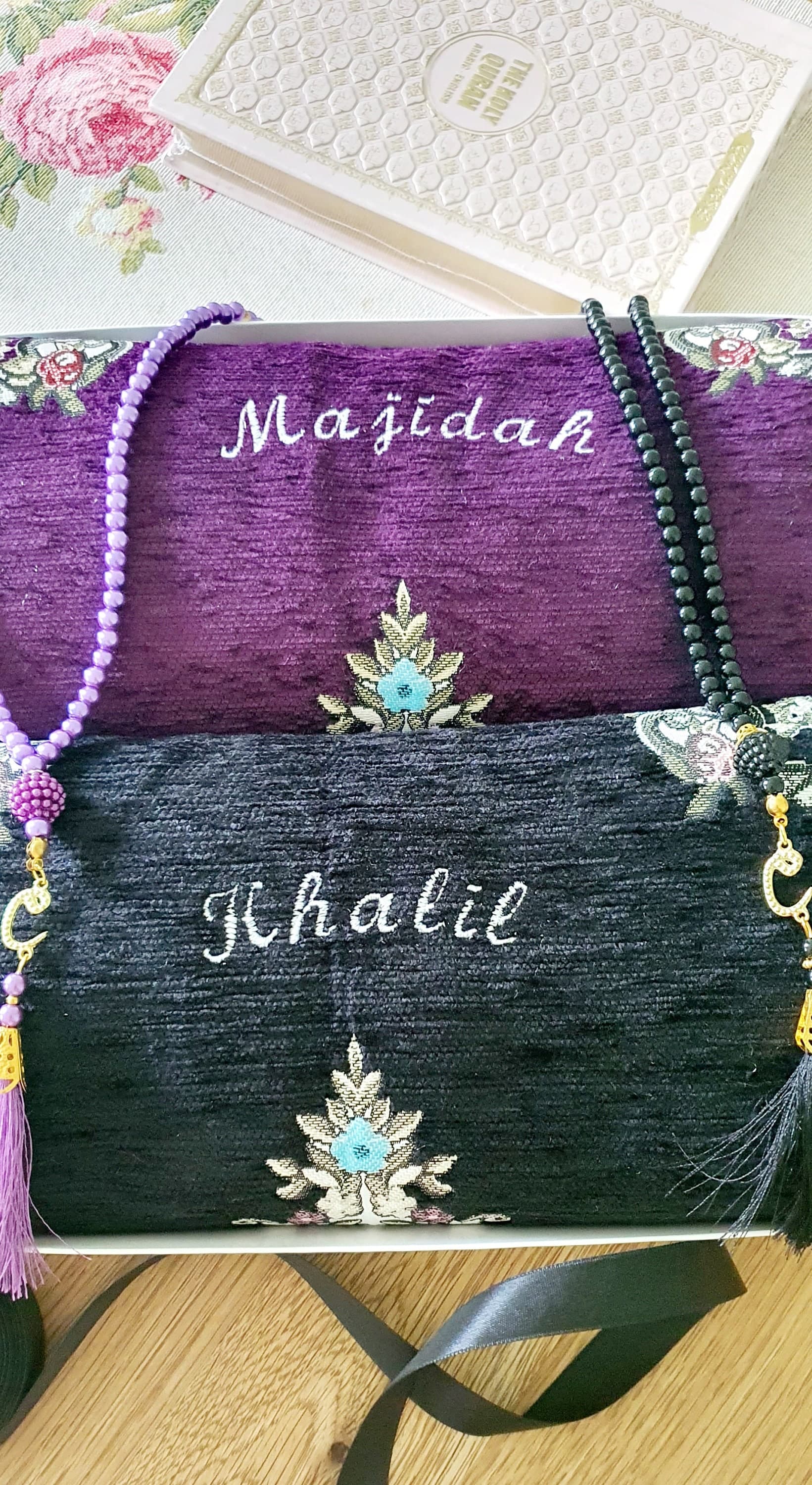 Prayer mat, Customised prayer mat, Prayer rug, Customized prayer rug, islamic gift, hajj gift, umrah mubarak, eid mubarak, ramadan, ramadhan gift, islamic wedding, muslim man, yaseen gift, sejadah, seccade, isimli seccade, quran, koran, kuran, nikkah