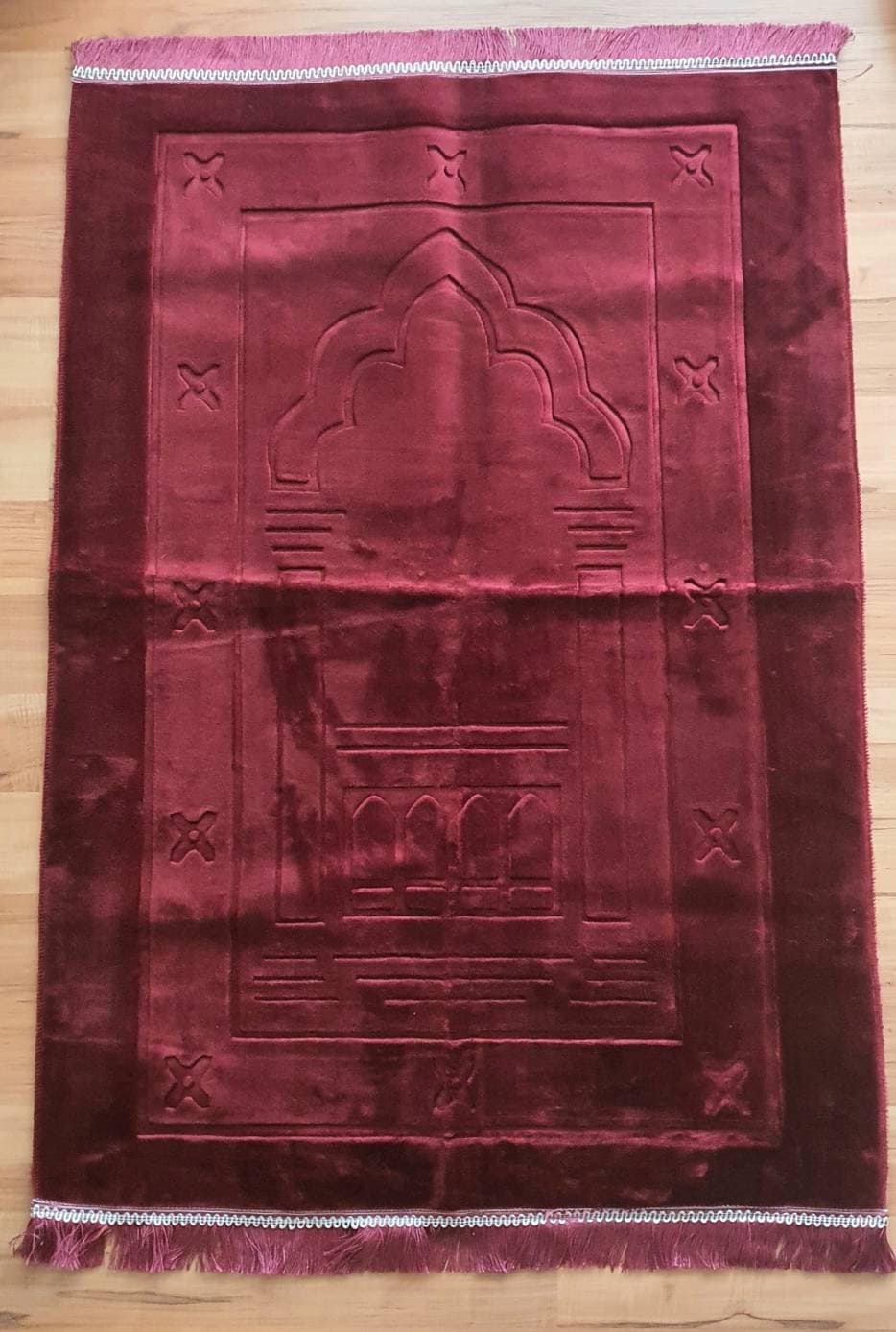 Super thick and soft wide Prayer Rug Sejadah Musala Gift set | Eid Gift | Ramadan Gift for Muslim | Fluffy prayer rug Islamic gift set