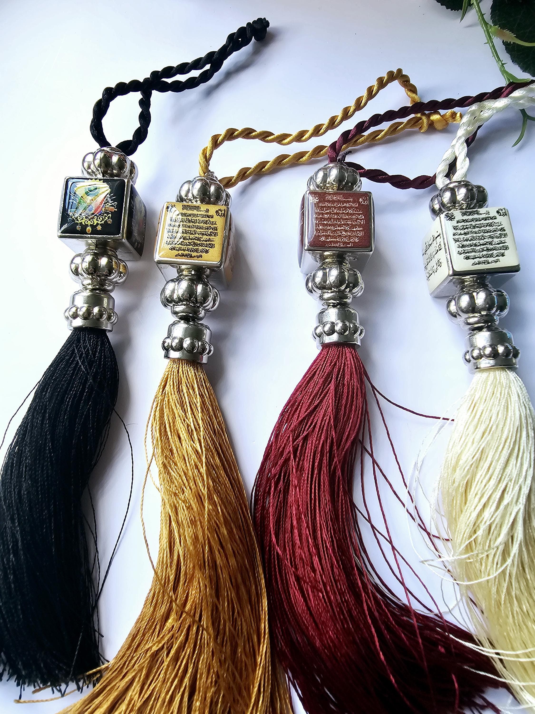 Islamic Car Mirror Hanging Tassel: Ayatul Kursi Charm - image 3
