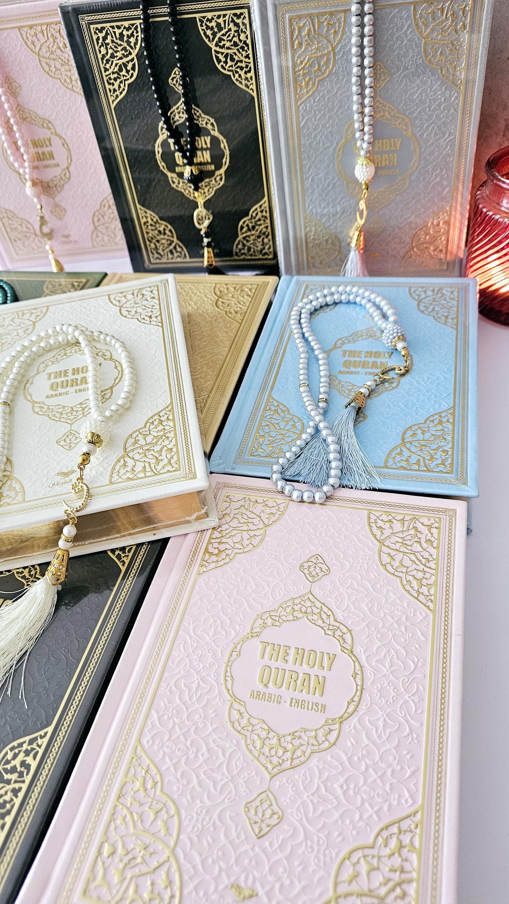 English Arabic Translated Quran Set: Faux Leather, & Magnet