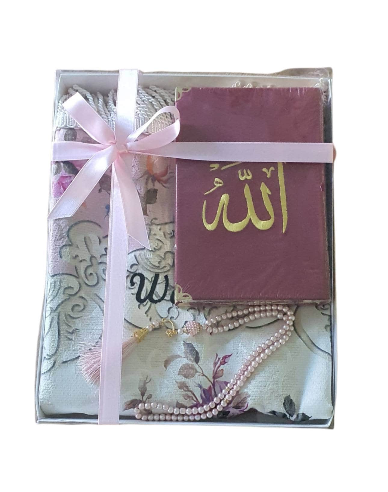Personalized Velvet Prayer Mat Quran Set: Islamic Gift, Ramadan Eid Hajj Umrah Gifts - image 3