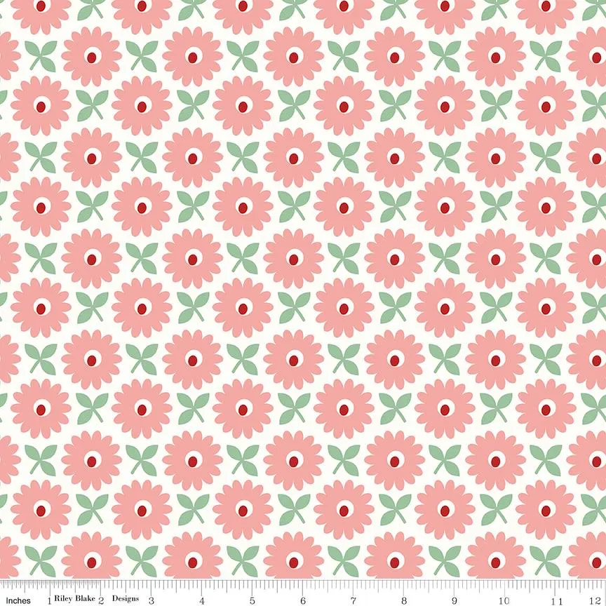 Wide Backing Fabric - Home Town - Heirloom Coral WB13601