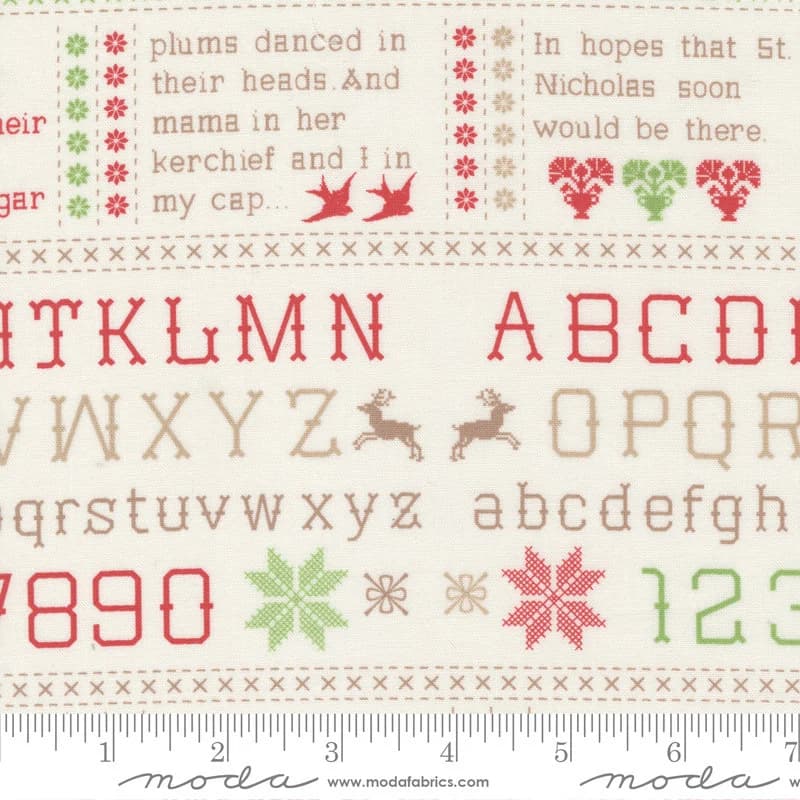 Christmas Stitched by Fig Tree & Co. for Moda Fabrics (M20441-11)
