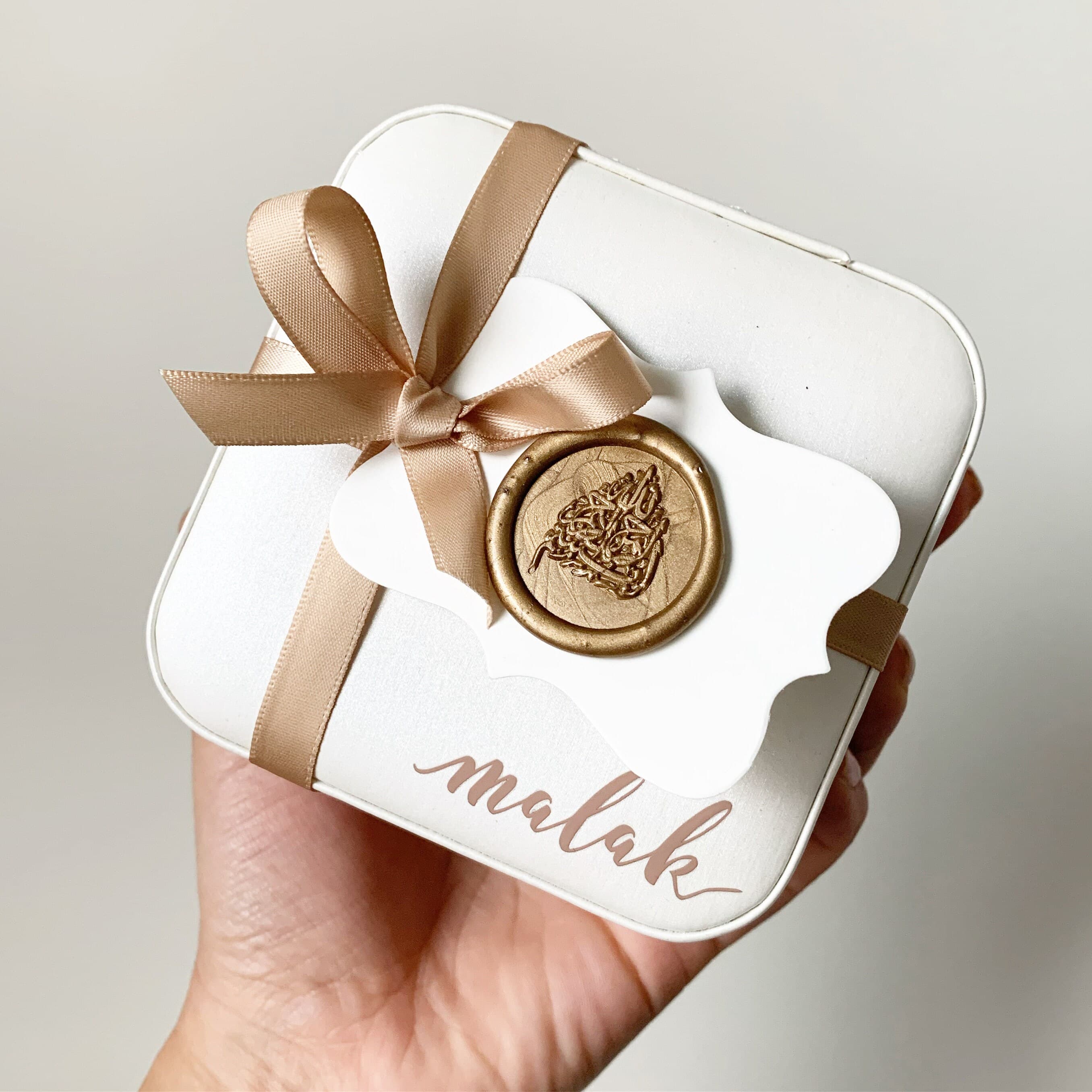 Personalized Monogram Travel Jewelry Case with Wax Seal Tag - image 4