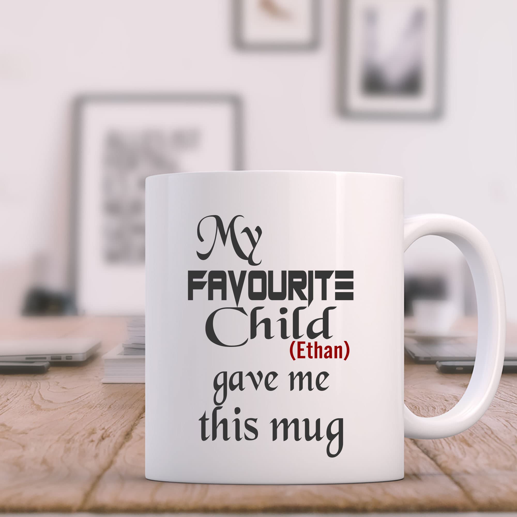 Personalised Dad Mug, Favourite Child Gift, Father's Day Present - image 5