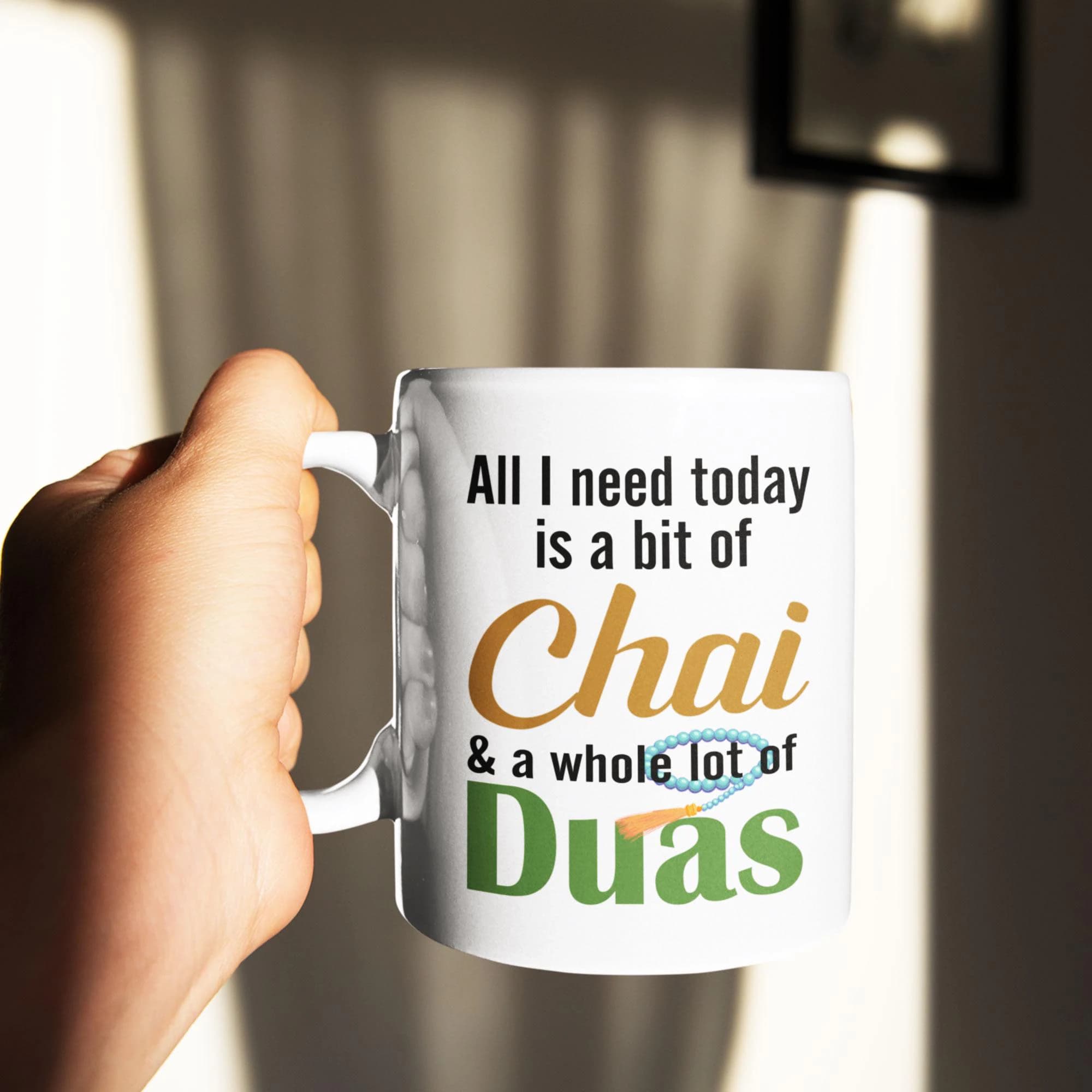 Chai and Duas Mug, Islamic Gift, Muslim Tea Lover, Eid Ramadan Gift
