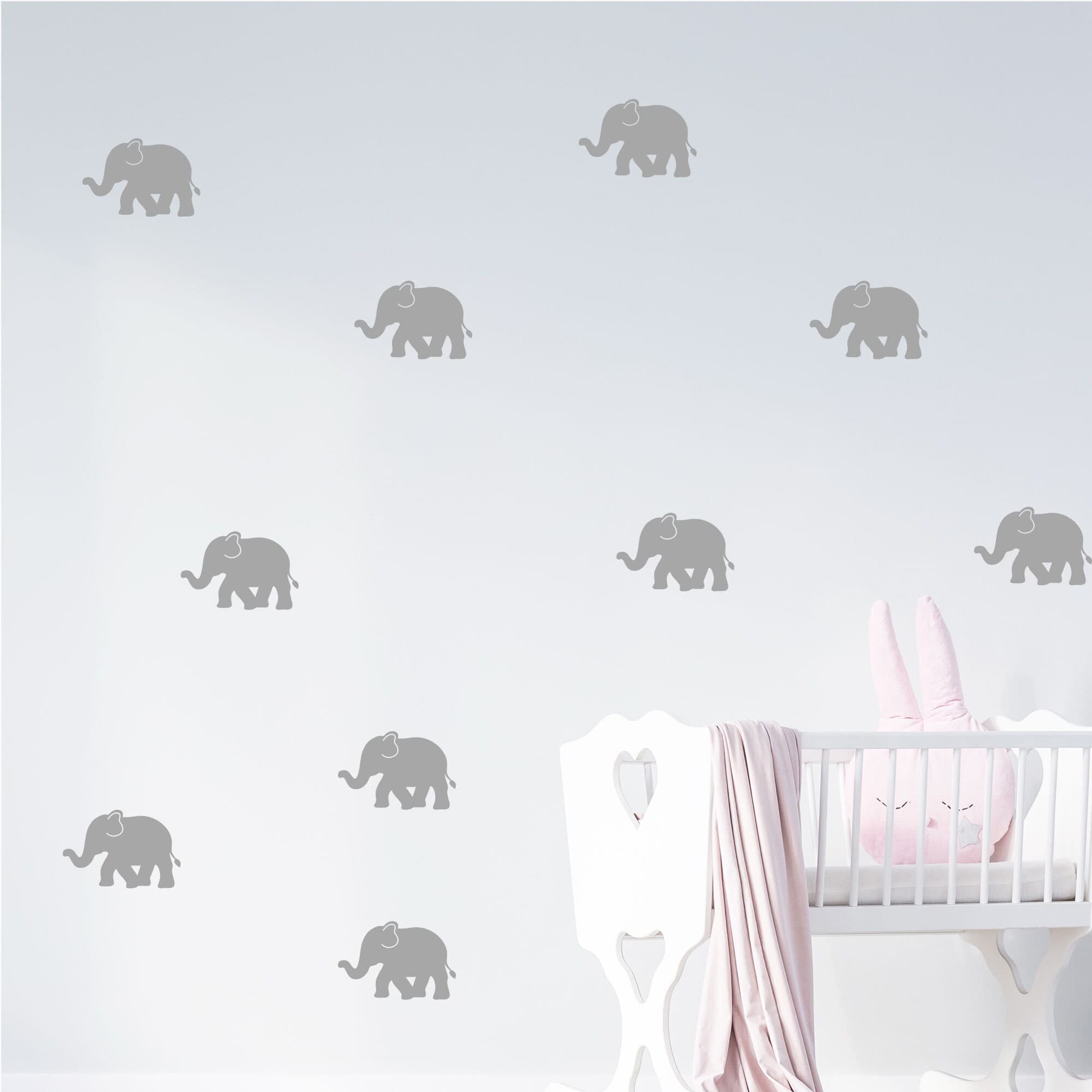 Elephant Wall Decals / Nursery Wall Stickers / Baby Room Decor / Baby Animal Vinyls / Baby Shower Gift/ Safari Animal wall stickers - image 3
