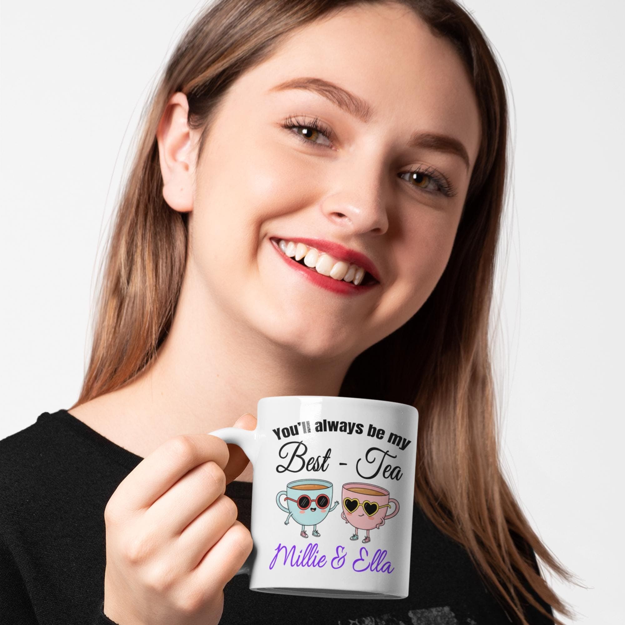 Personalised Bestie Mug, Best-Tea Friendship Gift, Custom Best Friend Birthday Present, Friends Ceramic Cup - image 4