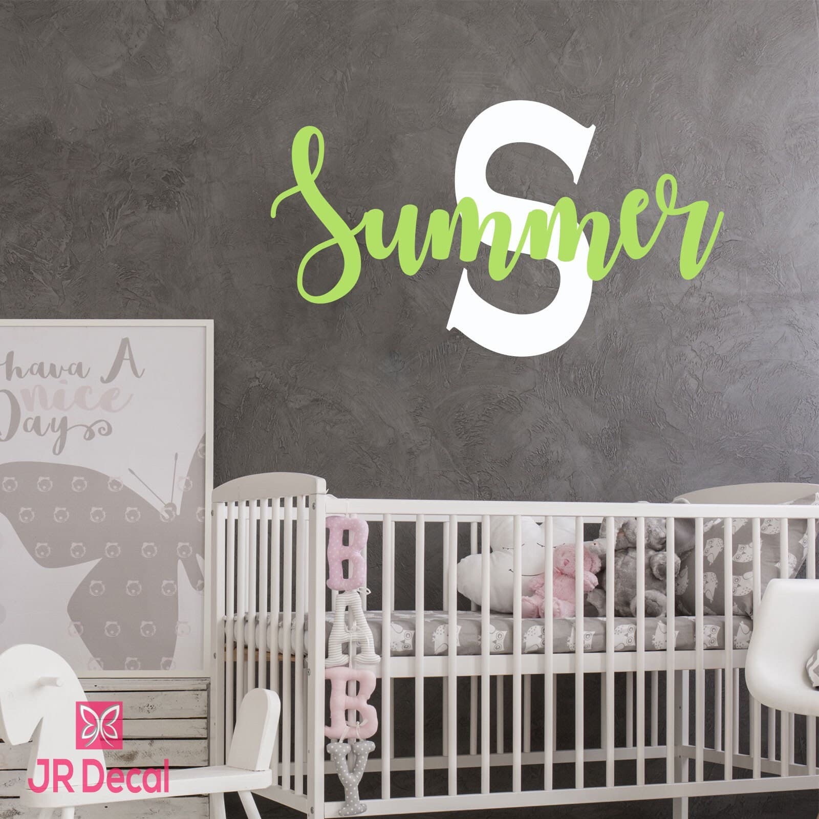 Custom Name Monogram Wall Decal, Nursery Decor - image 3