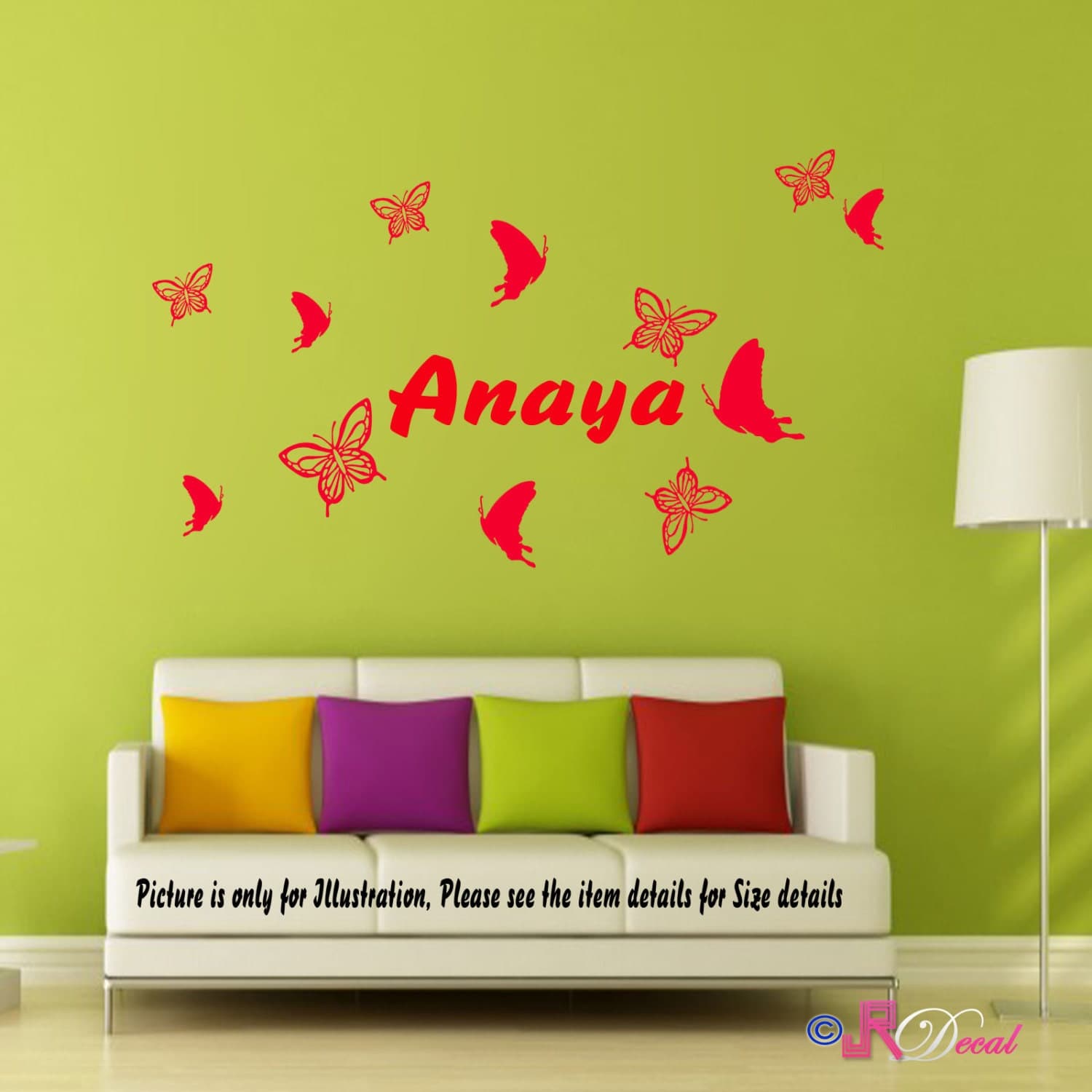 Custom Name Butterfly Wall Decals for Nursery and Kids Room - image 4
