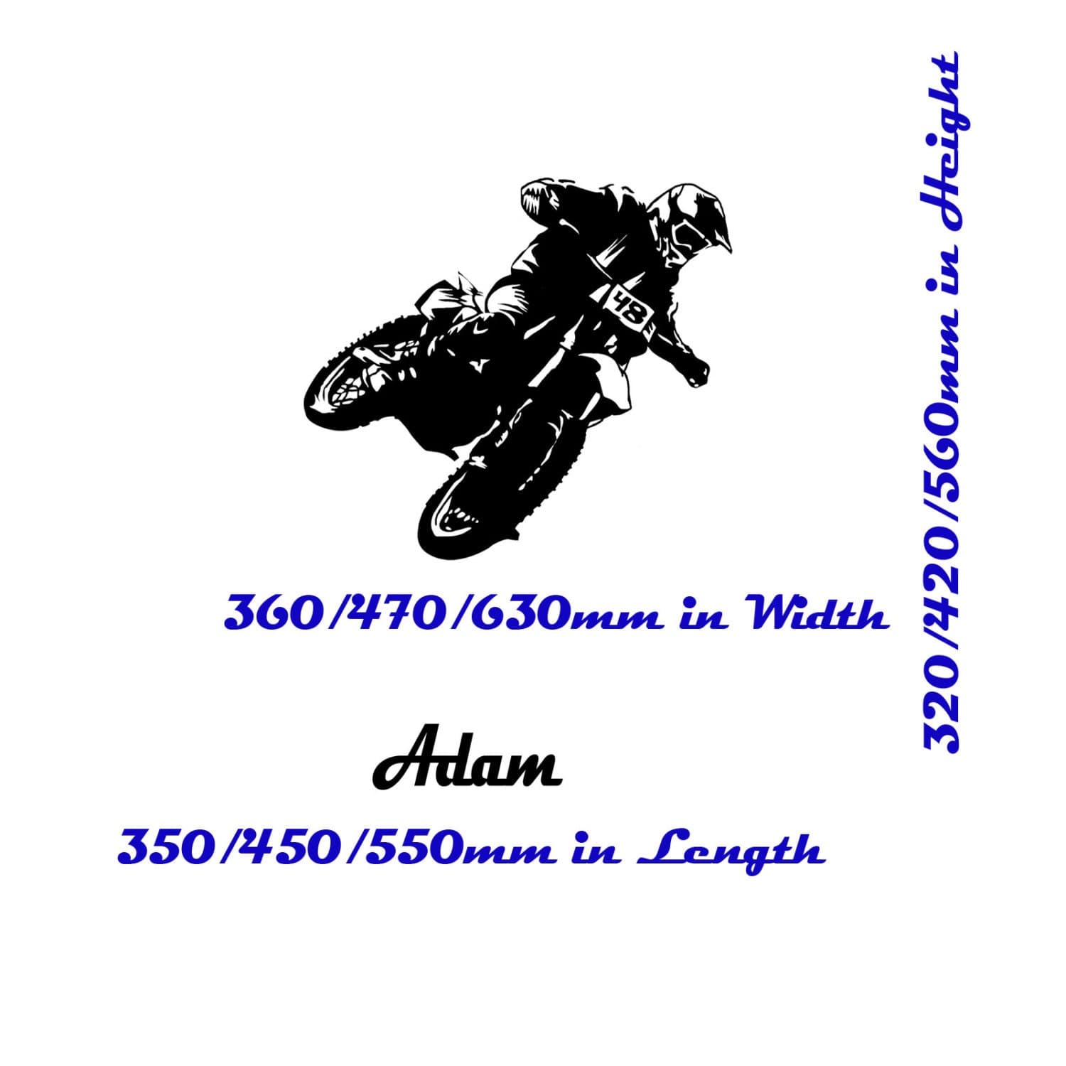Personalized Motorcross Bike Vinyl Decal, Boy's Room Decor - image 5
