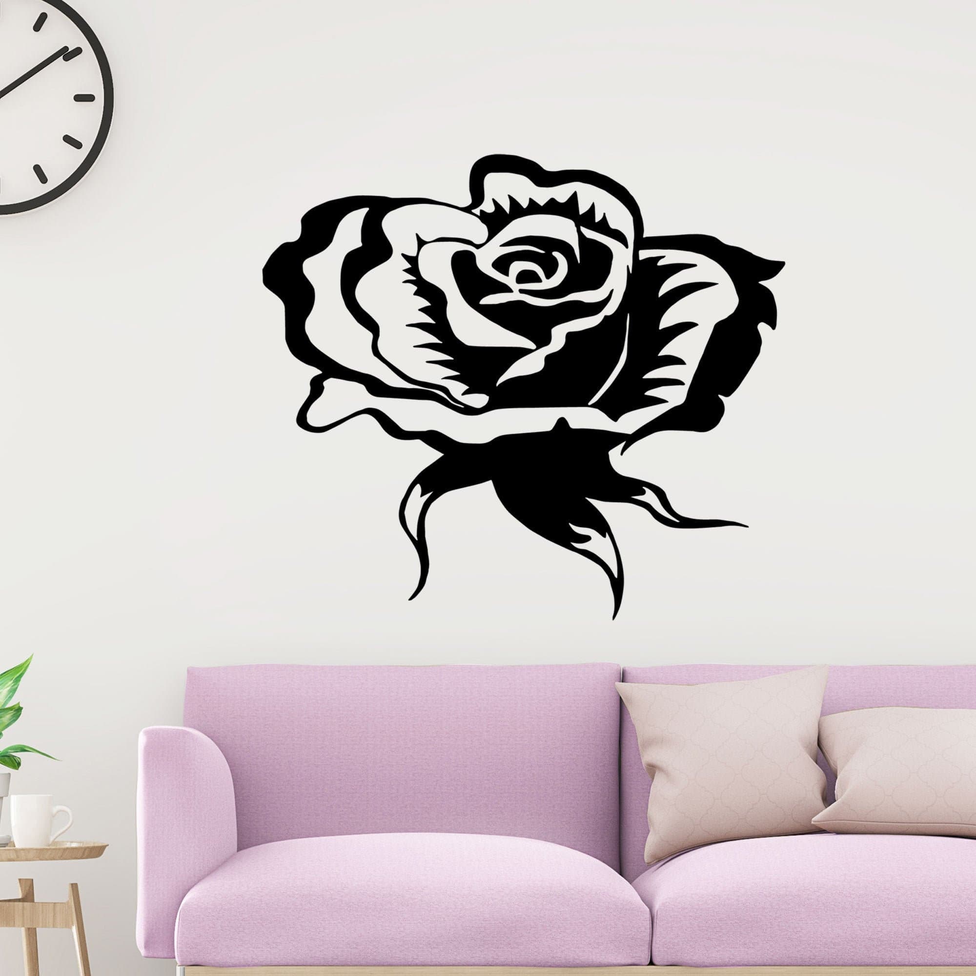 Large Rose flower wall sticker, Rose wall decal, floral nursery decoration, home décor, 24 colors to choose