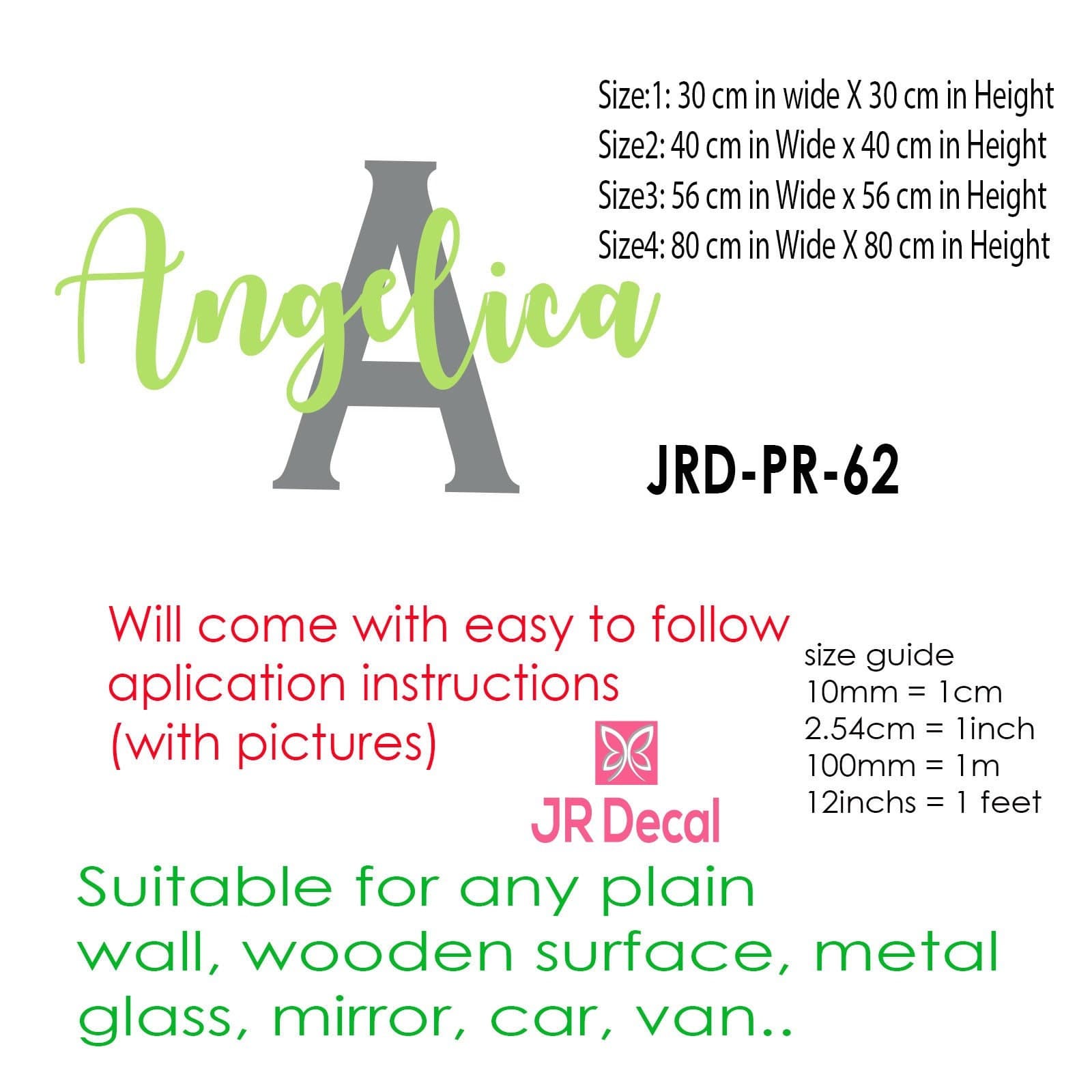 Custom Name Monogram Wall Decal, Nursery Decor - image 4