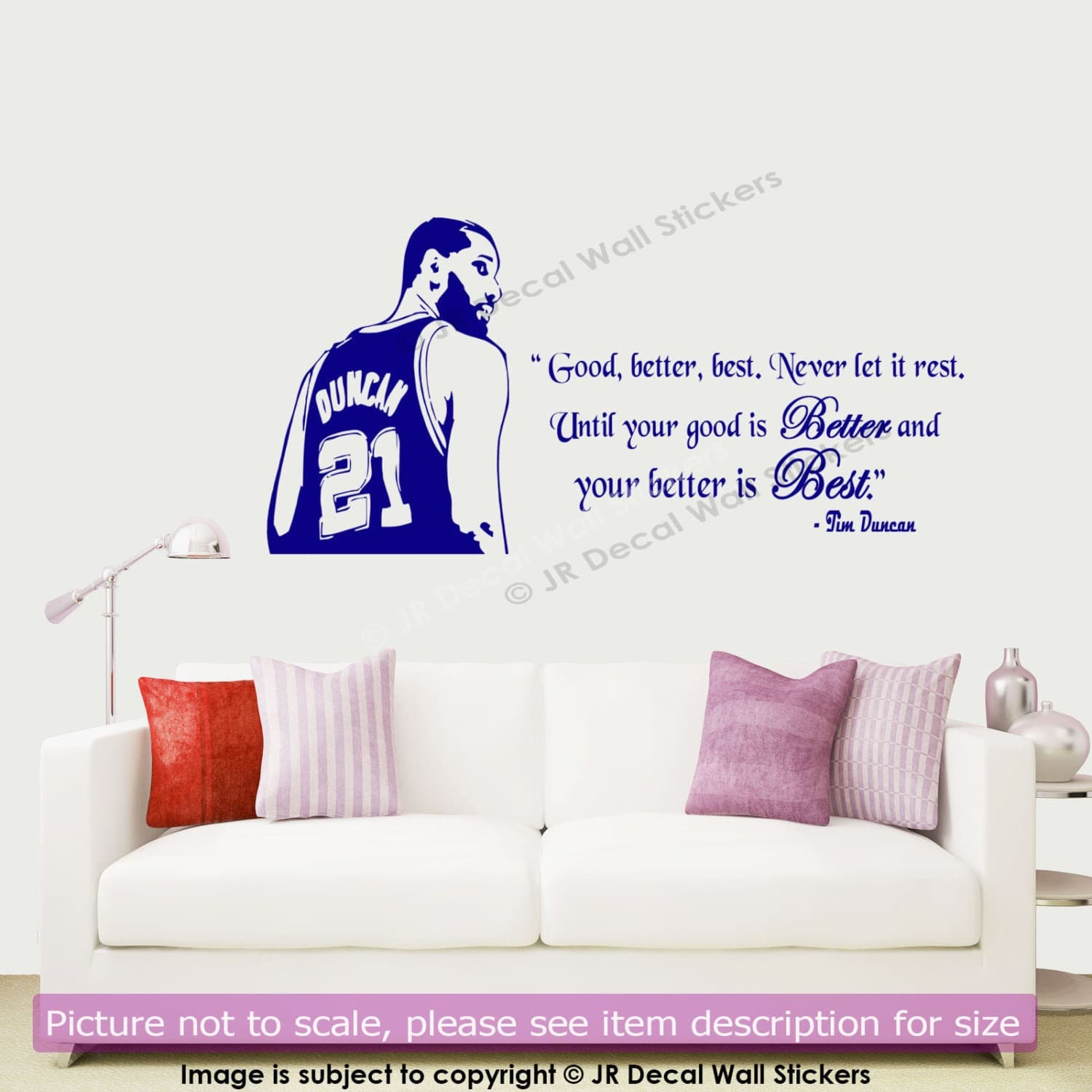 Tim Duncan Quote Wall Decal: Inspirational Basketball Art - image 3