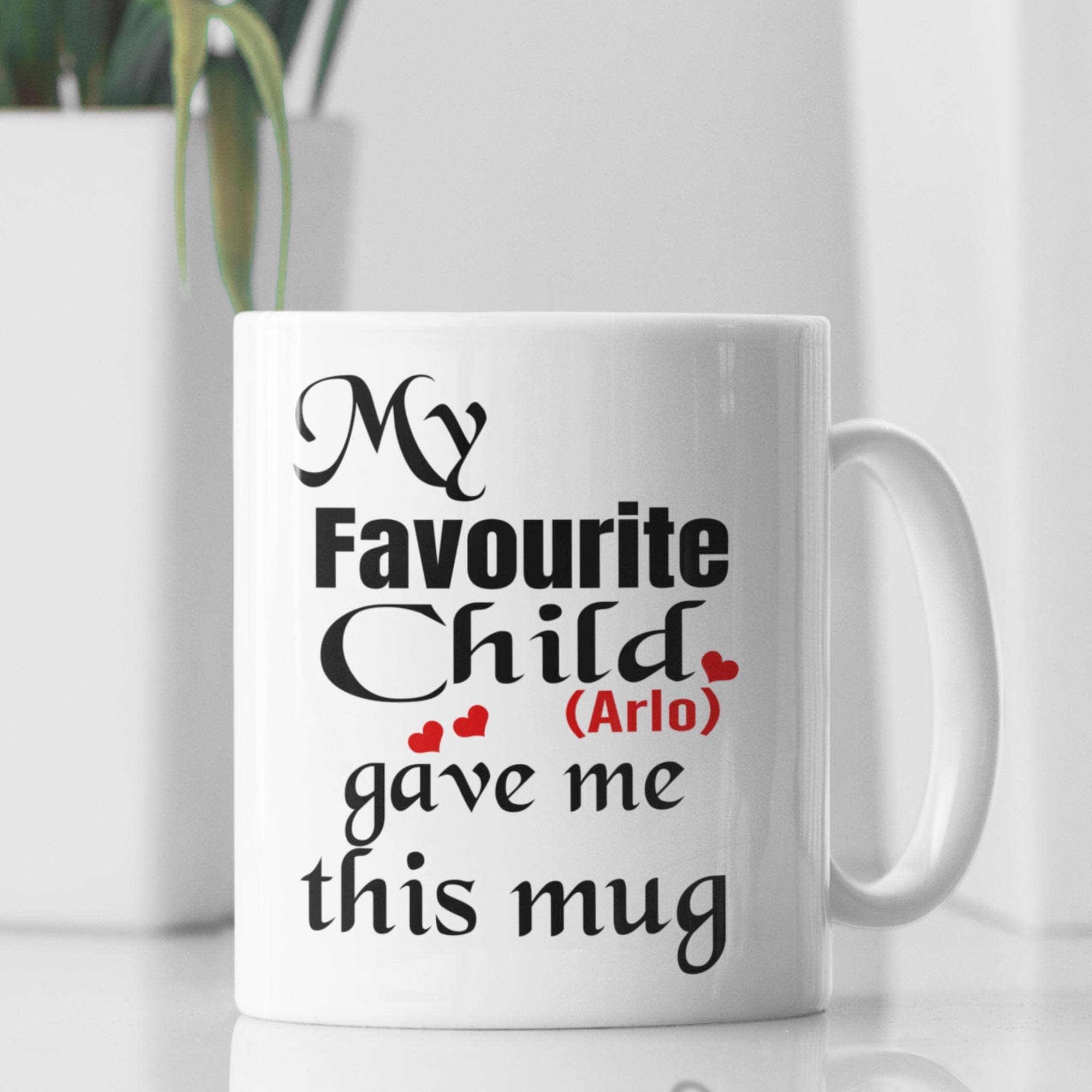 Personalised Dad Mug, Favourite Child Gift, Father's Day Present