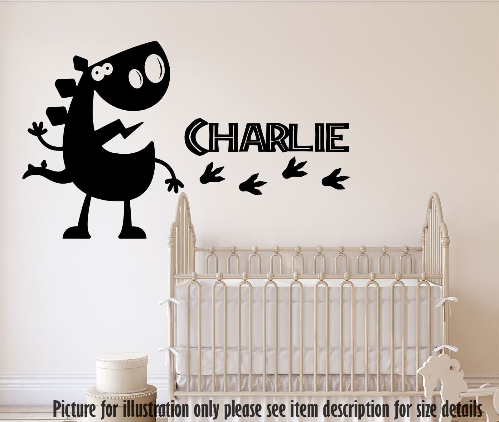Personalized Stegosaurus Wall Decal, Dino Nursery Decor, Vinyl Wall Art - image 3