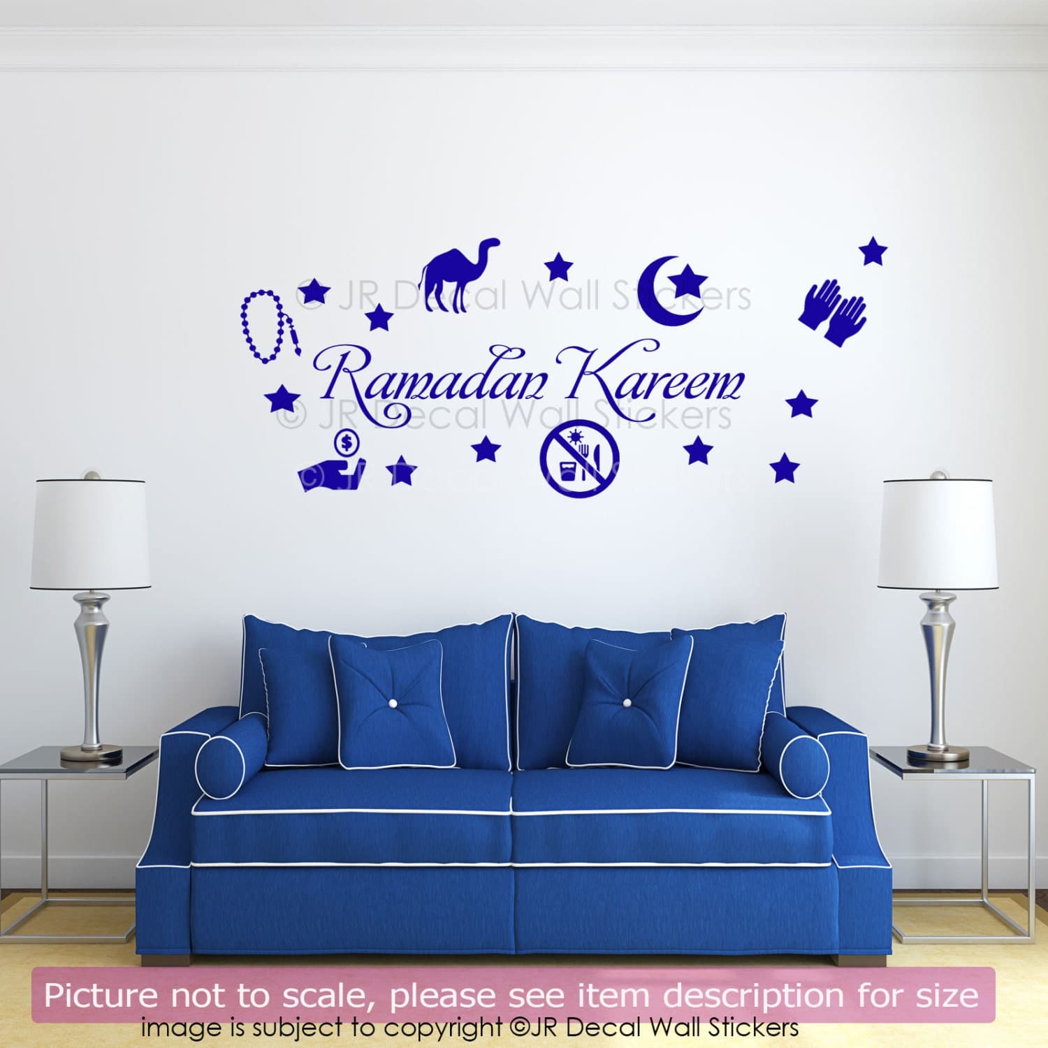 Ramadan Kareem Islamic Wall Sticker Arabic Art Vinyl Decal Shop Window Decor