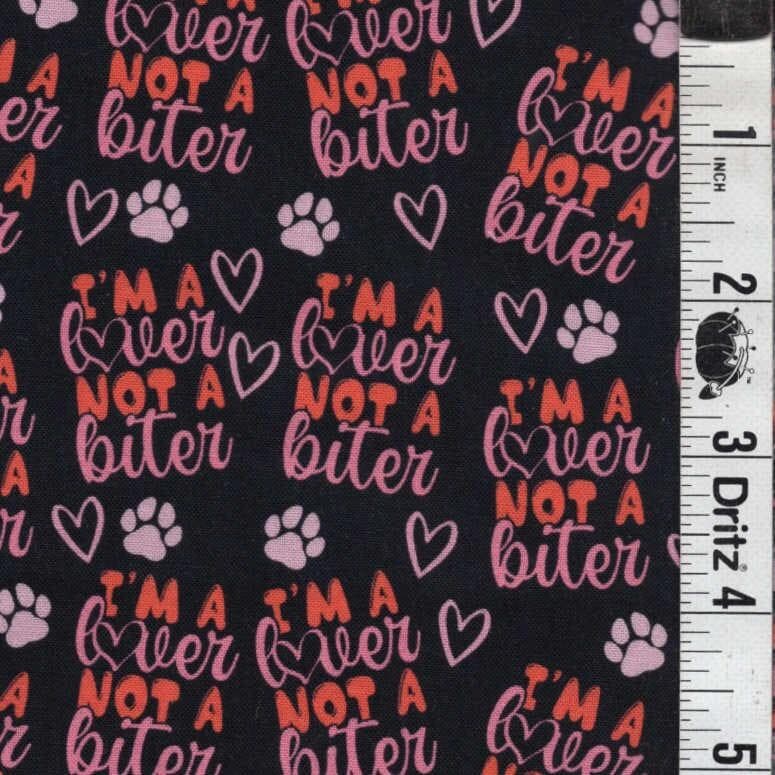 Quilt Fabric BY THE YARD Sale Bargain Clearance Adorable Dog lover  theme fabric puppy lover a black Background 100% cotton quilting fabric - image 3