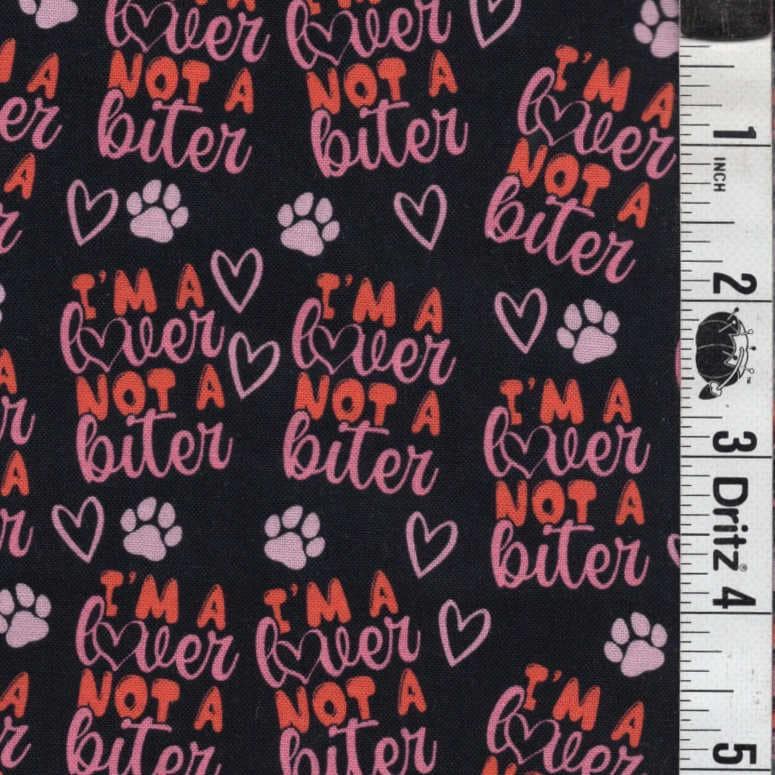 Quilt Fabric BY THE YARD Sale Bargain Clearance Adorable Dog lover  theme fabric puppy lover a black Background 100% cotton quilting fabric